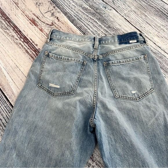 Other DAZE Denim Cropped Wide Leg Distressed Blue Jeans Size 29" - 4 Thumbnail