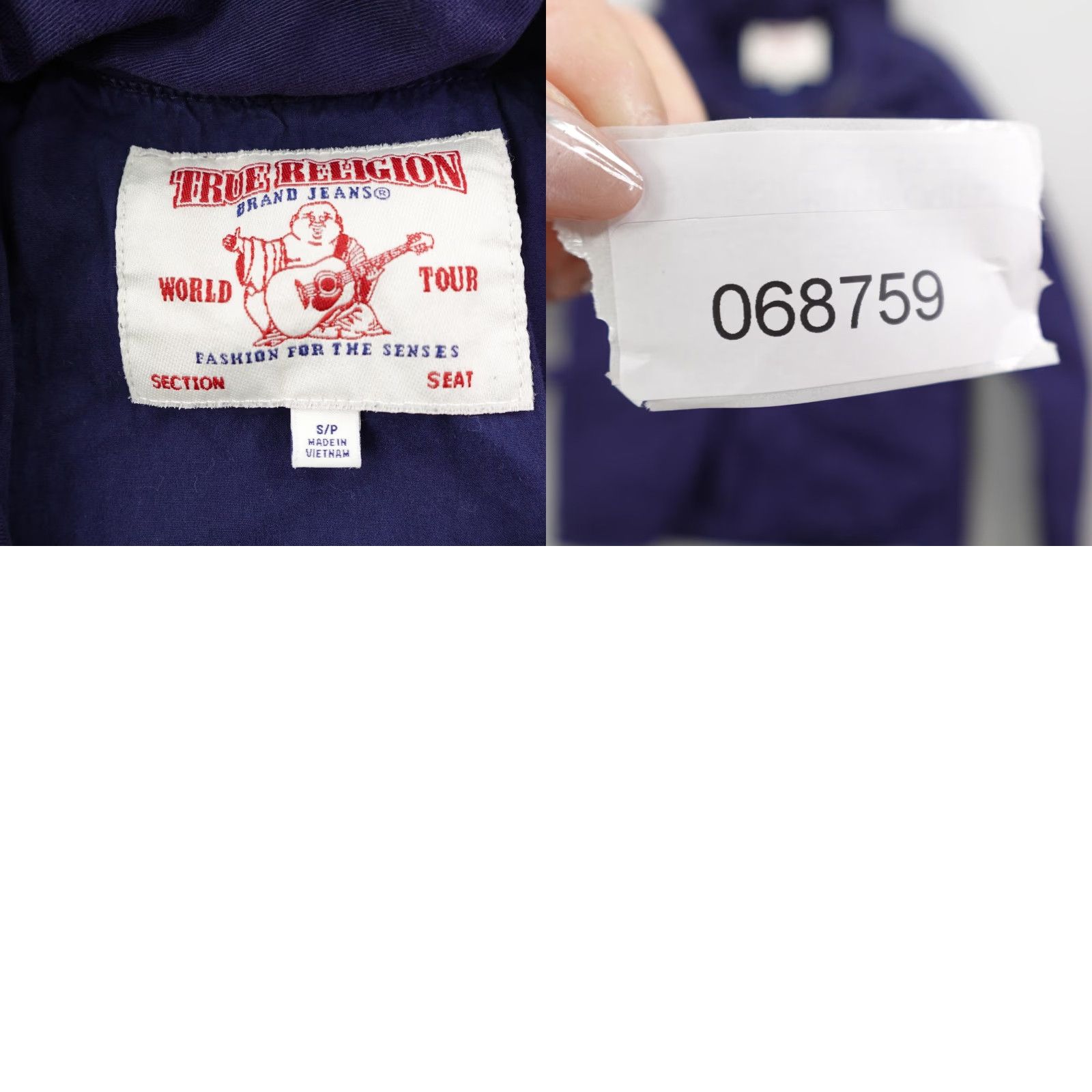 True Religion True Religion Jacket Mens Small Blue Military World Tour Coat Hidden Hood Zip Up Size US S / EU 44-46 / 1 - 9 Thumbnail