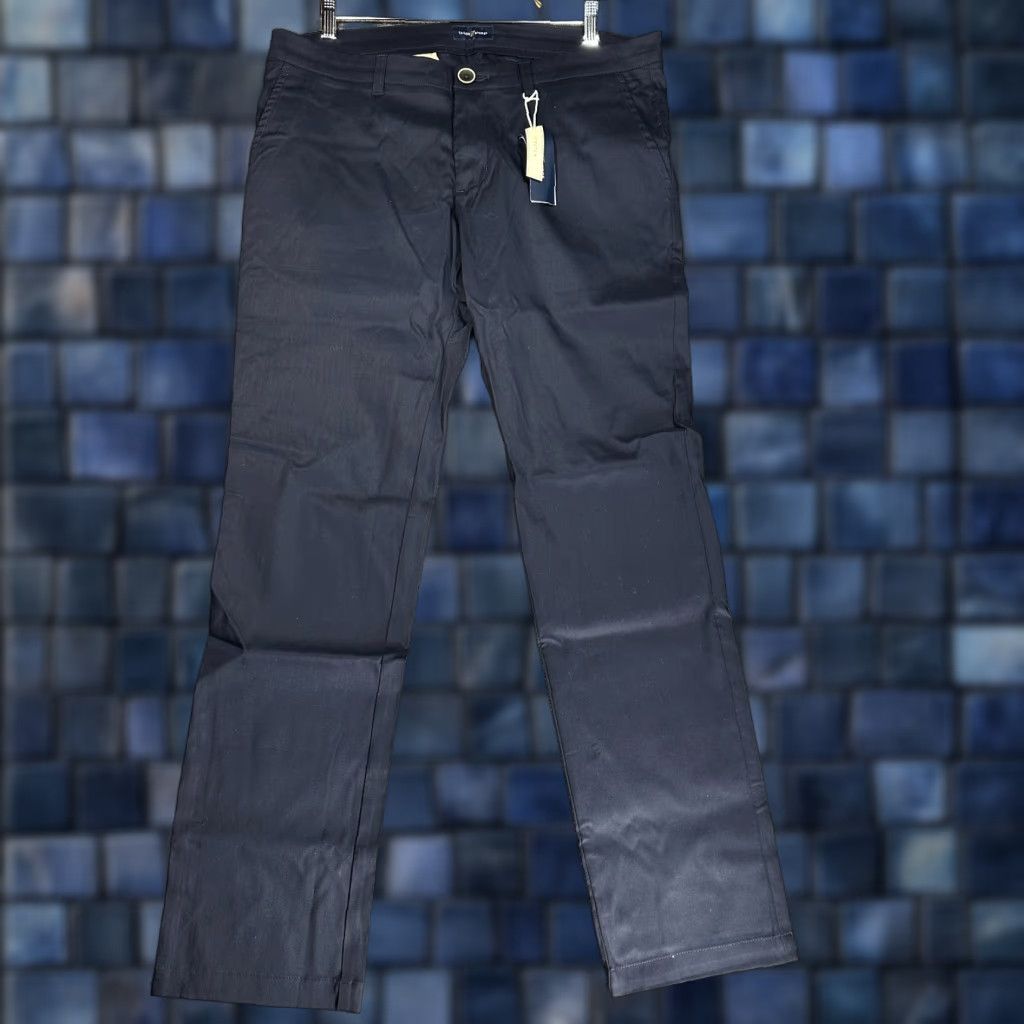 Vintage Tailor Store Pants Mens 36 Blue Cotton Stretch Chino Pockets Straight Leg NEW Size US 36 / EU 52 - 1 Thumbnail