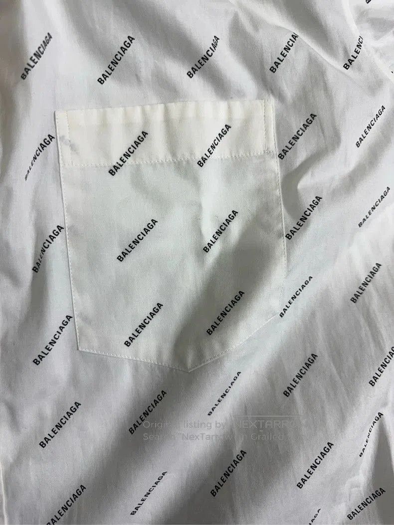 Balenciaga Balenciaga All-over Print Short Sleeve Shirt. Size US L / EU 52-54 / 3 - 4 Thumbnail