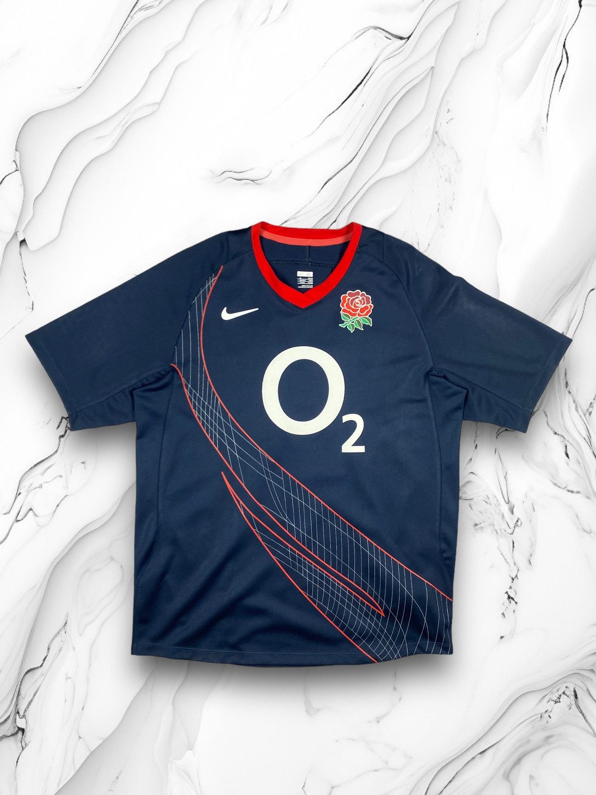 Nike × Vintage Vintage Nike England O2 Rugby Tee T Shirt Size L Size US XL / EU 56 / 4 - 1 Thumbnail