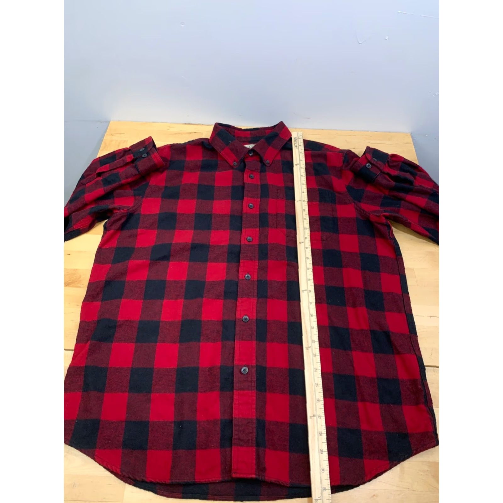 Vintage LL Bean Button-Up Shirt Men L Red Plaid Flannel Long Sleeve Casual Outdoor 12766 Size US L / EU 52-54 / 3 - 3 Thumbnail