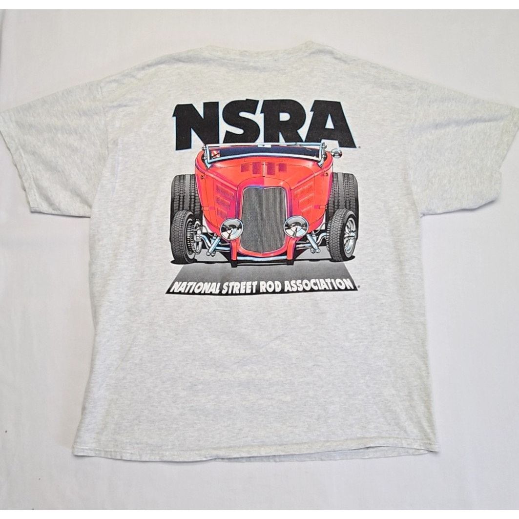 Gildan NSRA Street Rod Nationals Shirt Car Show Gray XL Graphic Tee Size US XL / EU 56 / 4 - 1 Thumbnail