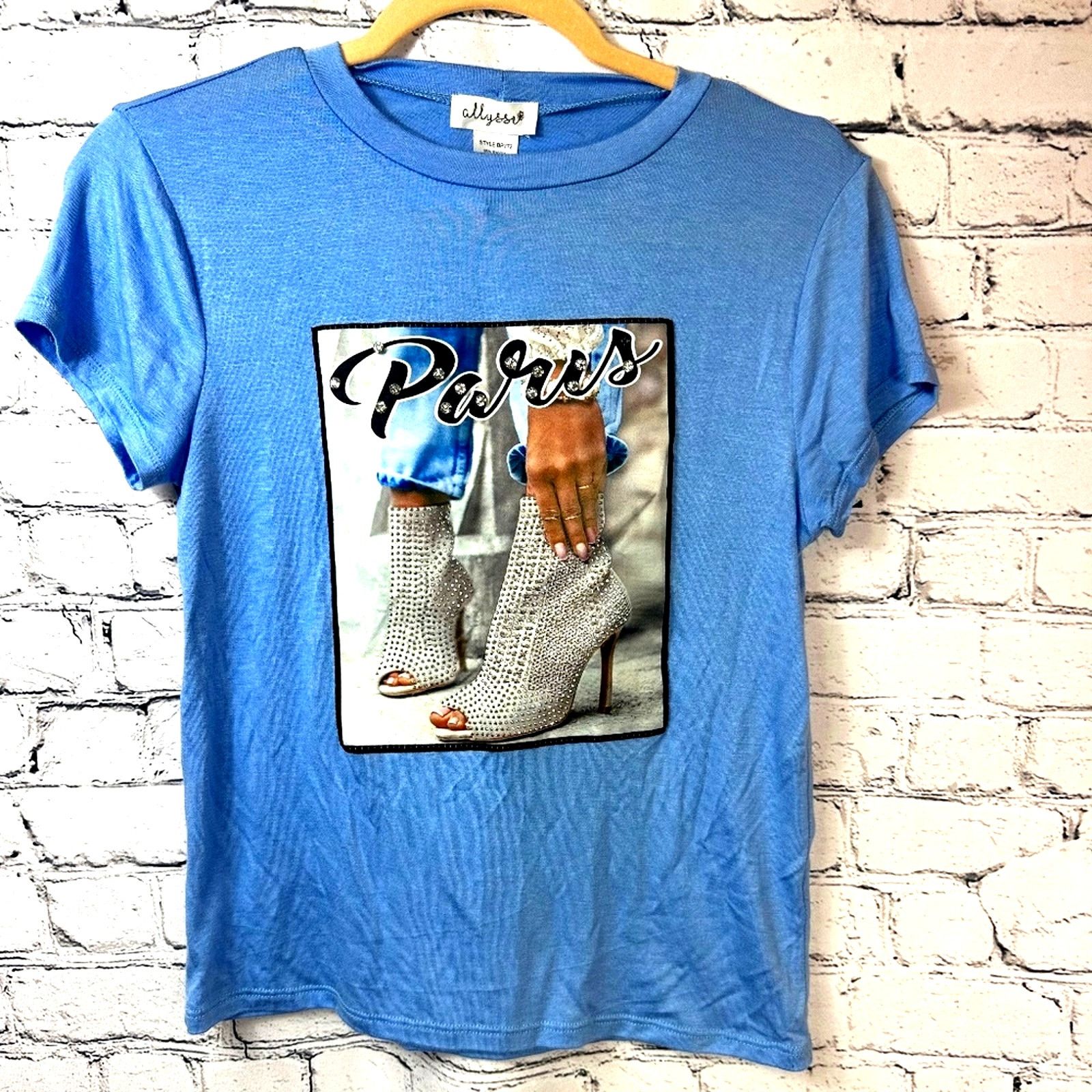 Other Studs Rhinestones Alyssa Rhinestones Studs Tee Shirt Blue XS Size XS / US 0-2 / IT 36-38 - 6 Thumbnail