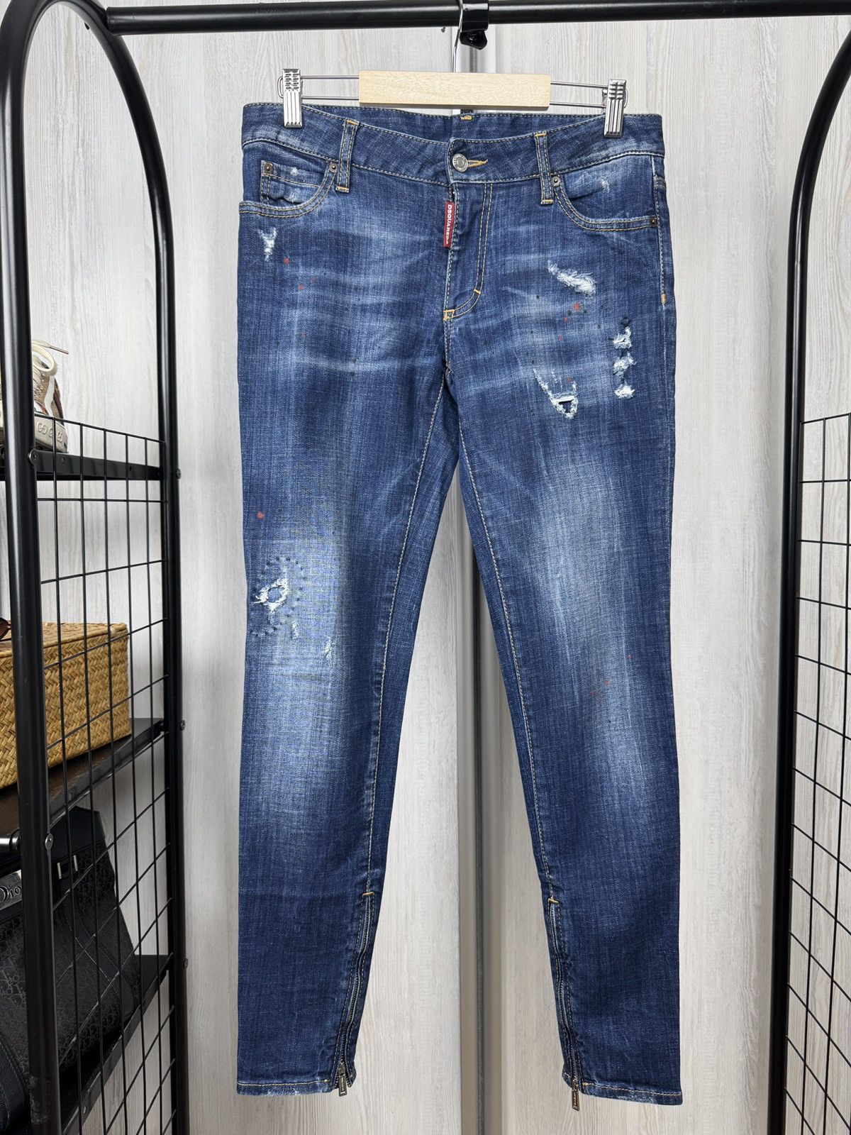 Dsquared2 Dsquared2 medium waist skinny jeans leg zipper distressed Size 30" / US 8 / IT 44 - 2 Thumbnail