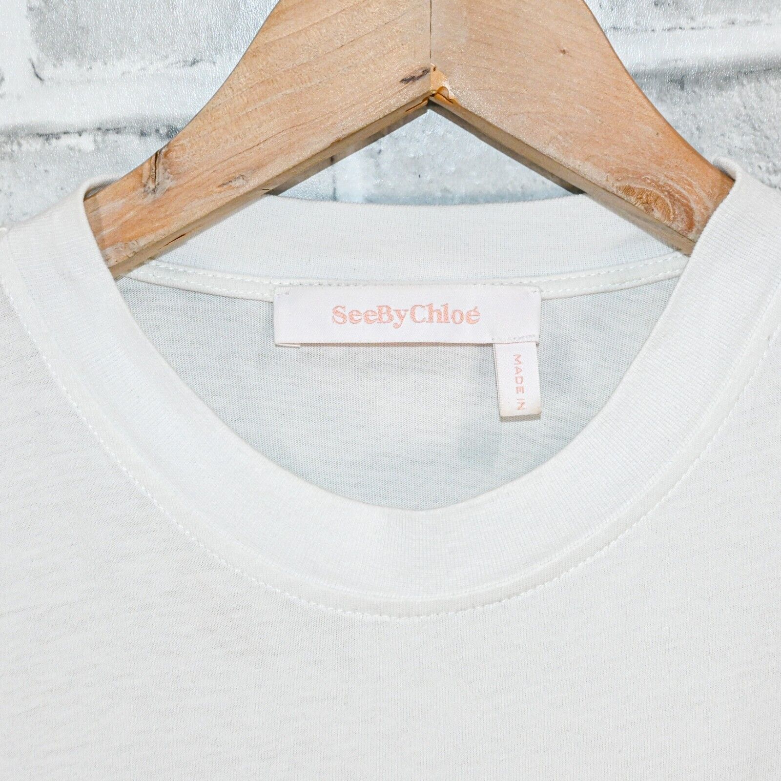 See by Chloe SEE by Chloe ruffle Lace Sleeves Crew top in Naturel White Size XS / US 0-2 / IT 36-38 - 3 Thumbnail