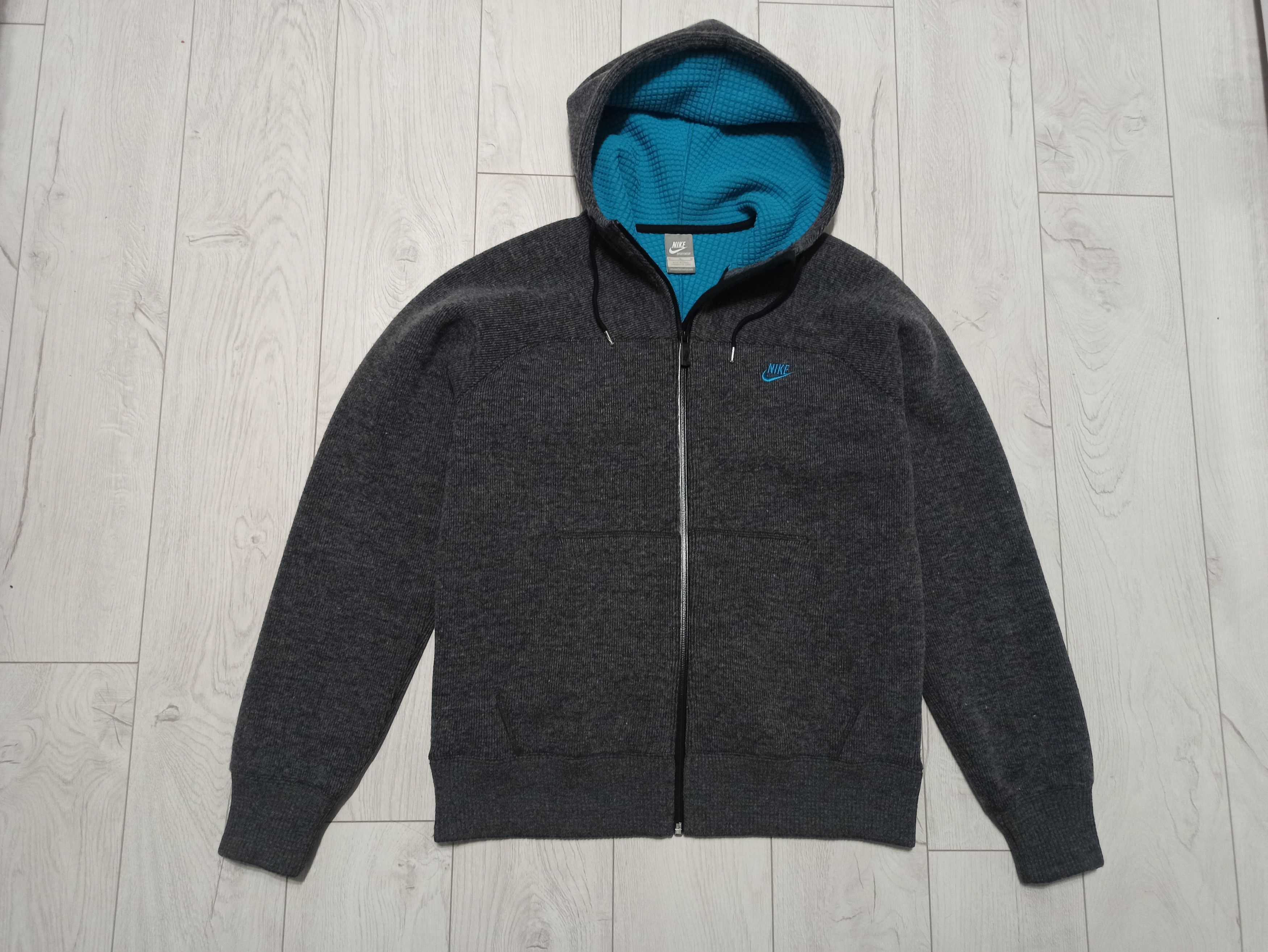image of Nike Wool Blend Hoodie in Grey, Men's (Size Medium)