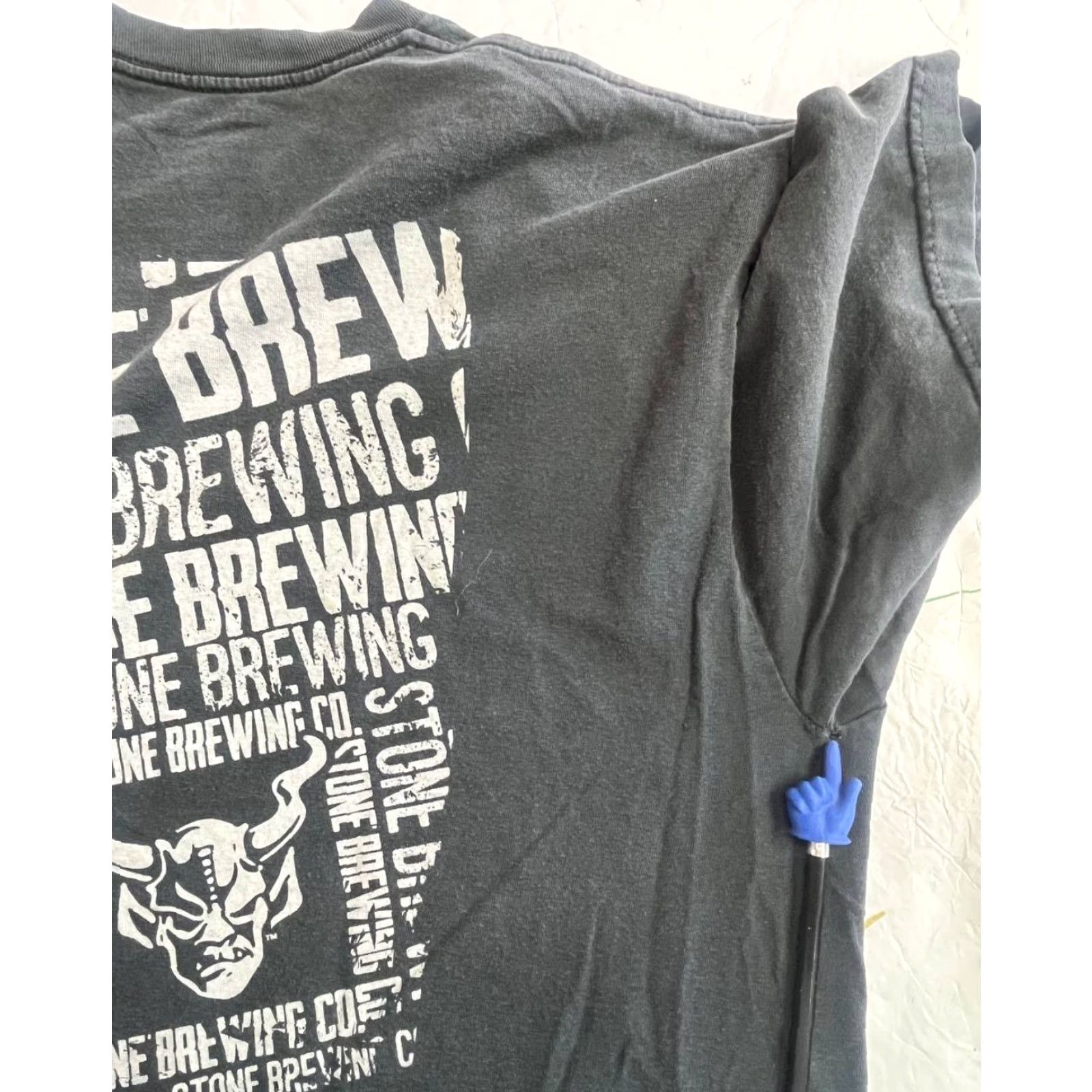 Vintage Stone Brewing Company Shirt Mens XL Black Crew Neck Short Sleeve Distressed Size US XL / EU 56 / 4 - 6 Thumbnail