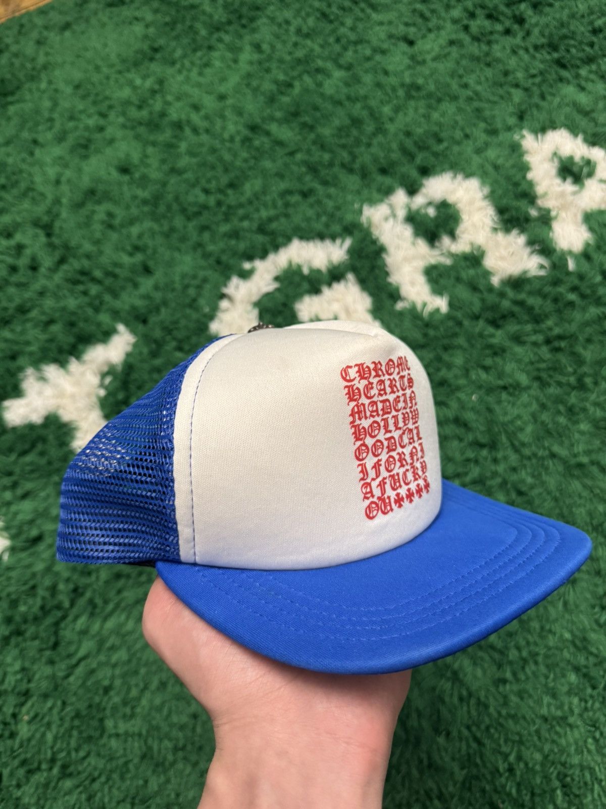 Chrome Hearts Chrome Hearts Blue Eye chart Trucker Hat🧢 Size ONE SIZE - 3 Thumbnail