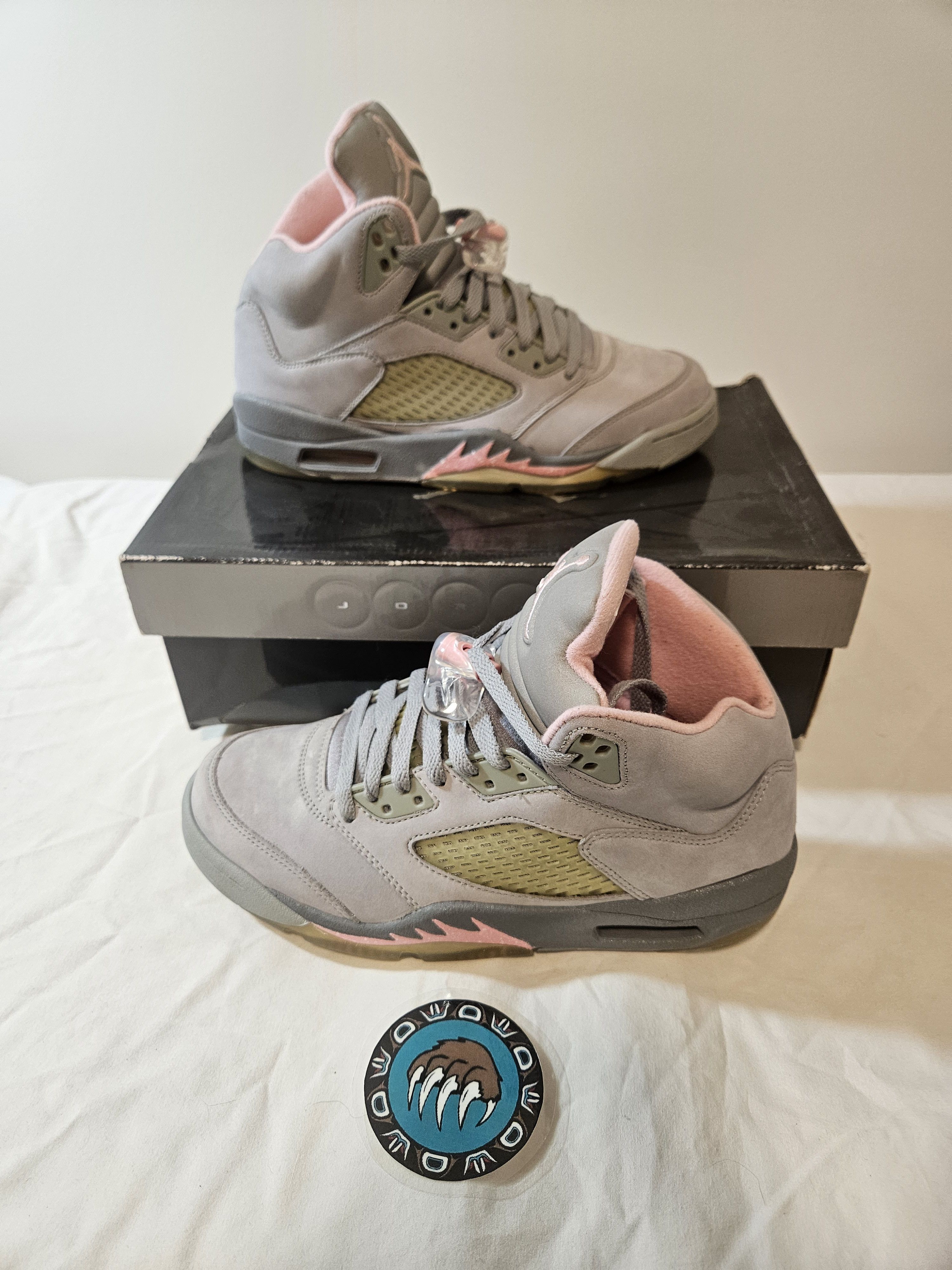 SIZE WMNS 8.5 2006 Air Jordan 5 shoes Stealth / Shy pink