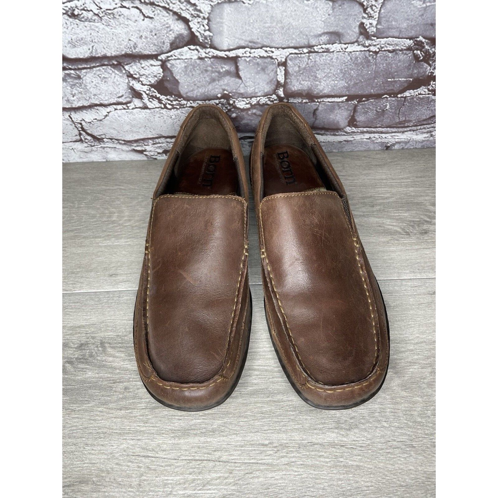 Born Born Handcrafted Brown Leather Casual Slip On Comfort Loafer Size US 11 / EU 44 - 9 Thumbnail