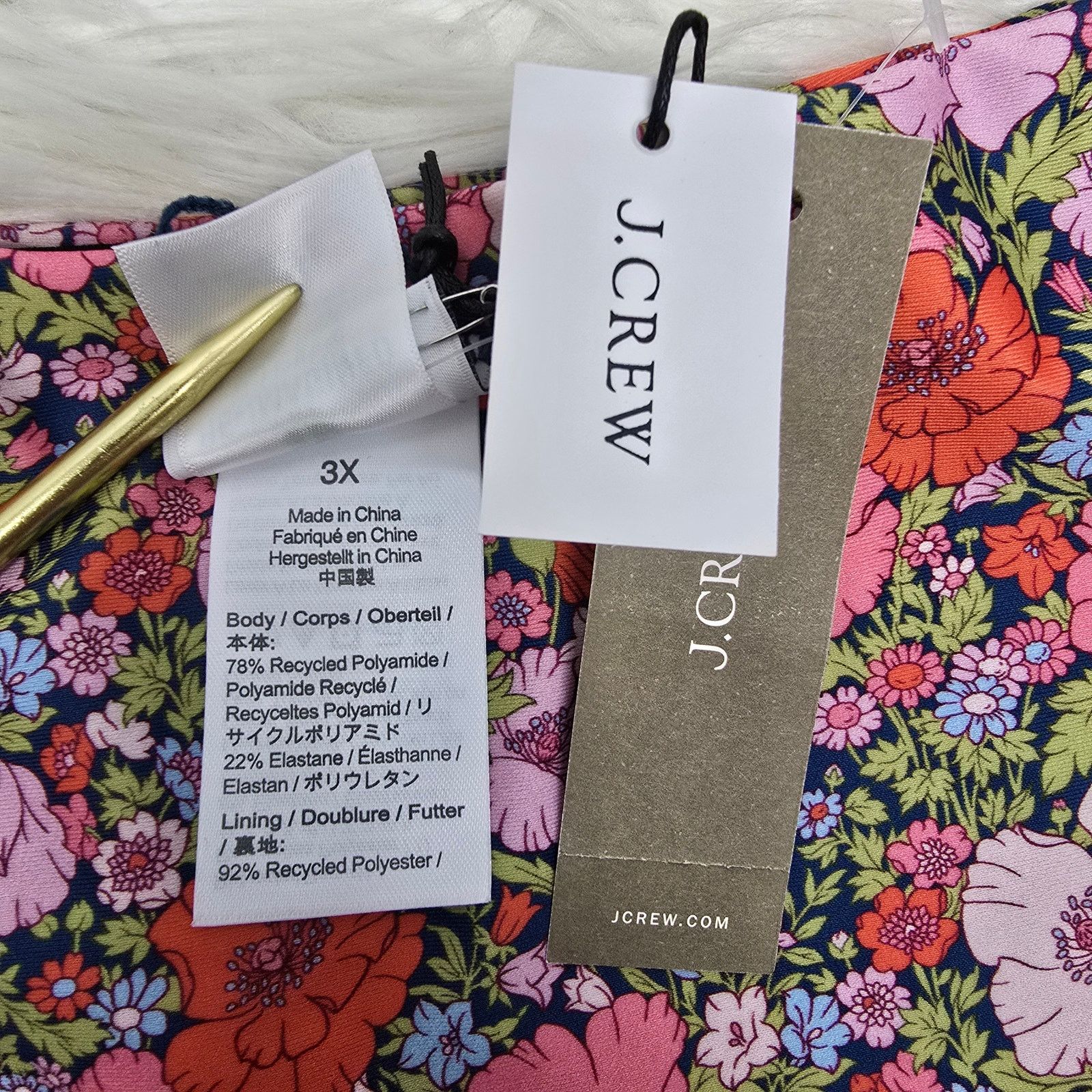 J.Crew NWT J.Crew high-rise cheeky bikini bottom Liberty Fabric 3X Size ONE SIZE - 9 Thumbnail
