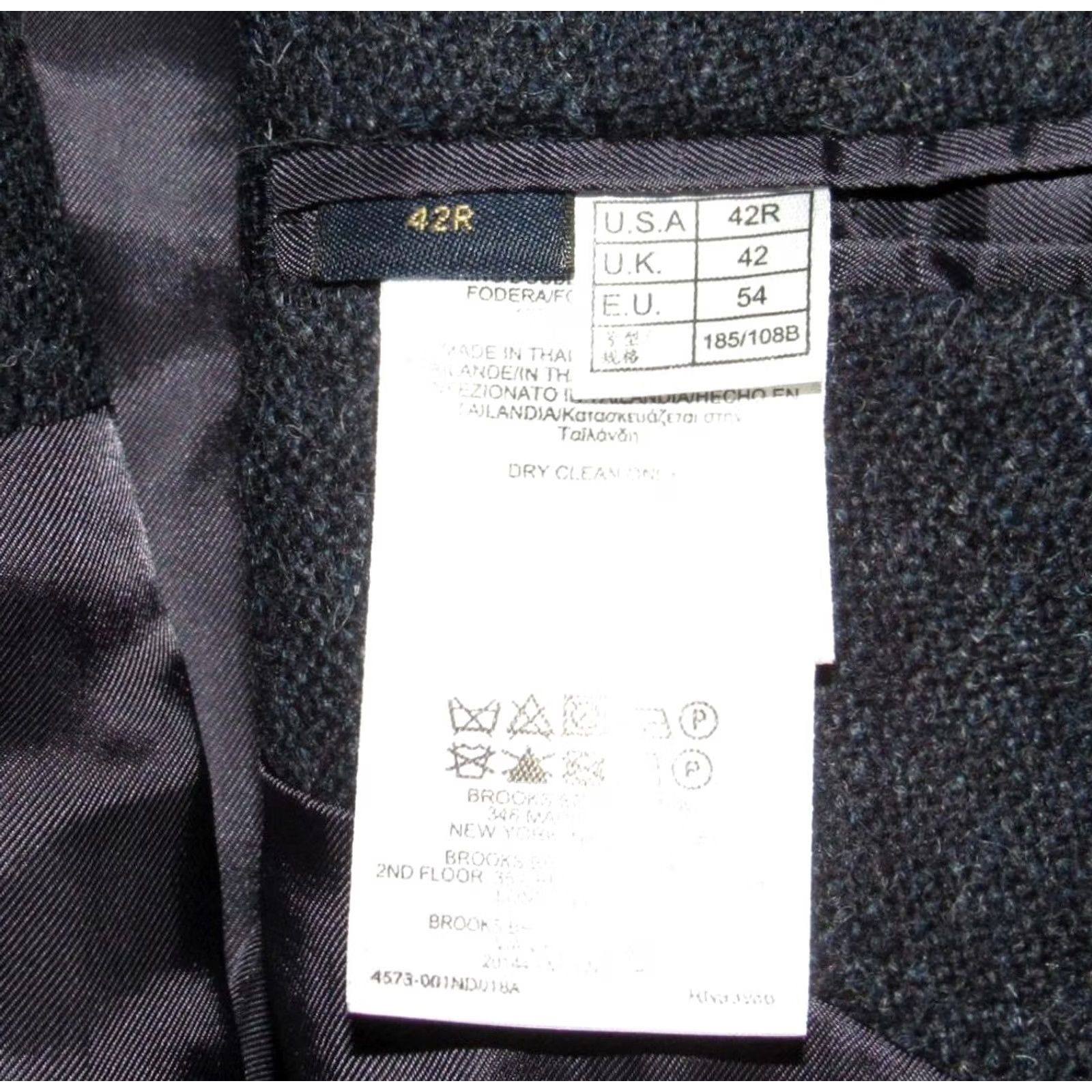 Brooks Brothers BROOKS BROTHERS Blue Shetland Cheviot Wool Tweed Blazer Jacket 42R Size 42R - 6 Thumbnail