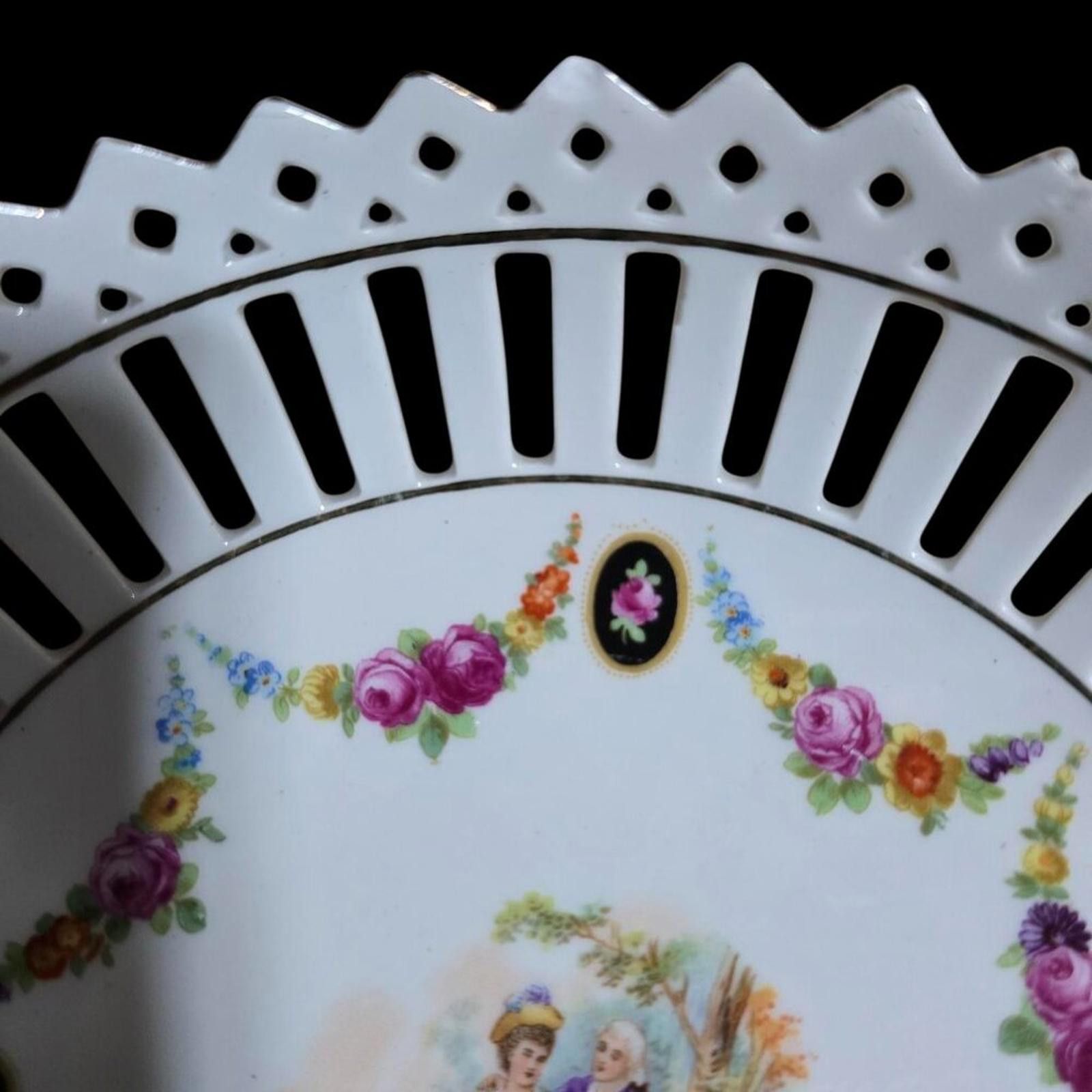 Other Dresden Lovers 1920's Reticulated Bowl Germany Size ONE SIZE - 3 Thumbnail