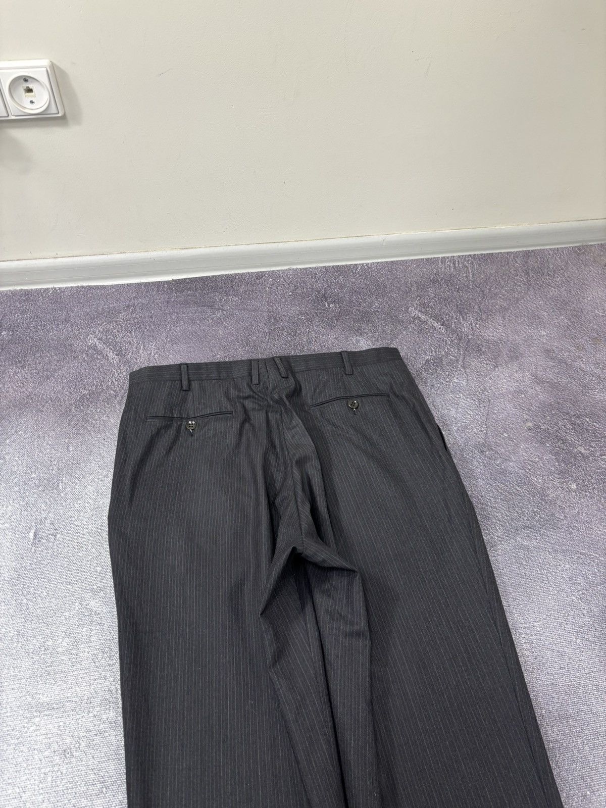 Kiton Kiton Napoli Men’s Pinstripe Gray Wool Dress Pants Trousers Size US 42 / EU 58 - 14 Thumbnail