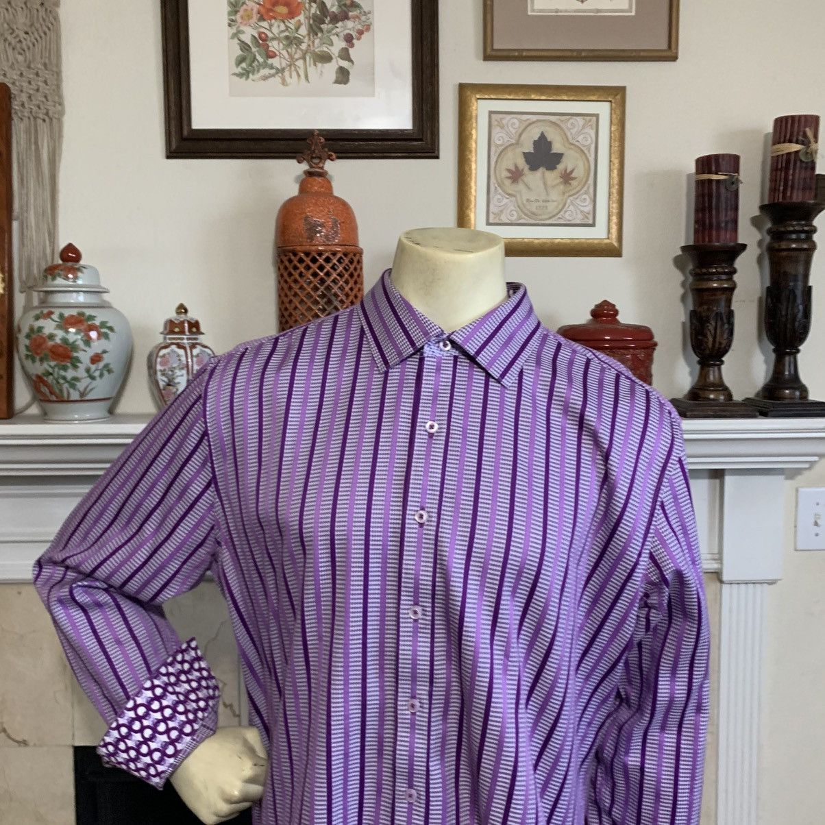 Robert Graham Striped shirt 3XL Tailored Fit Size US XXL / EU 58 / 5 - 2 Thumbnail