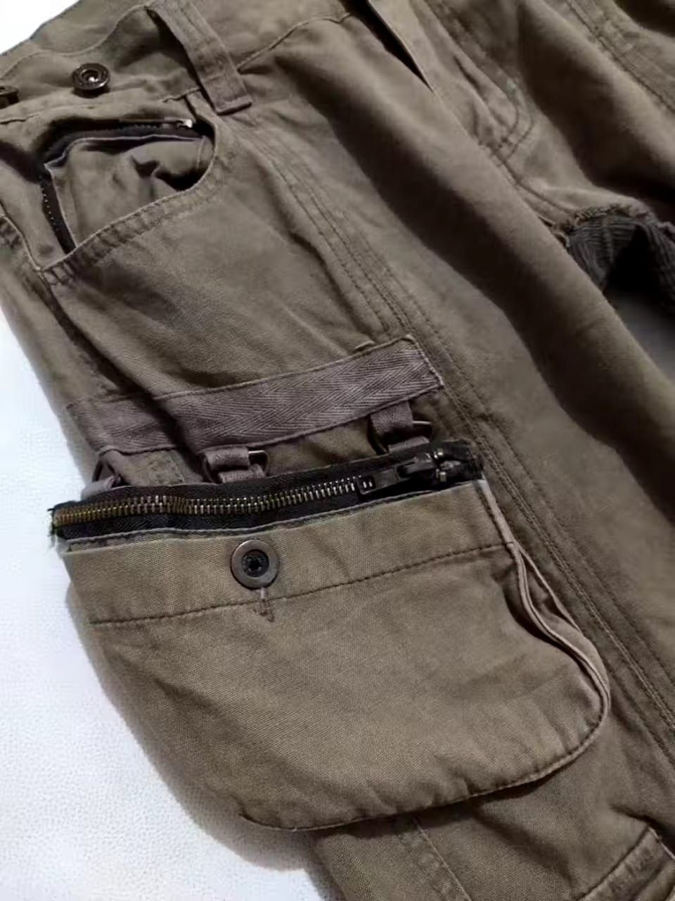 Japanese Brand Rare!! Fuga Cargo Pant Multi Pocket Dirty Detachable pocket Size US 28 / EU 44 - 3 Thumbnail
