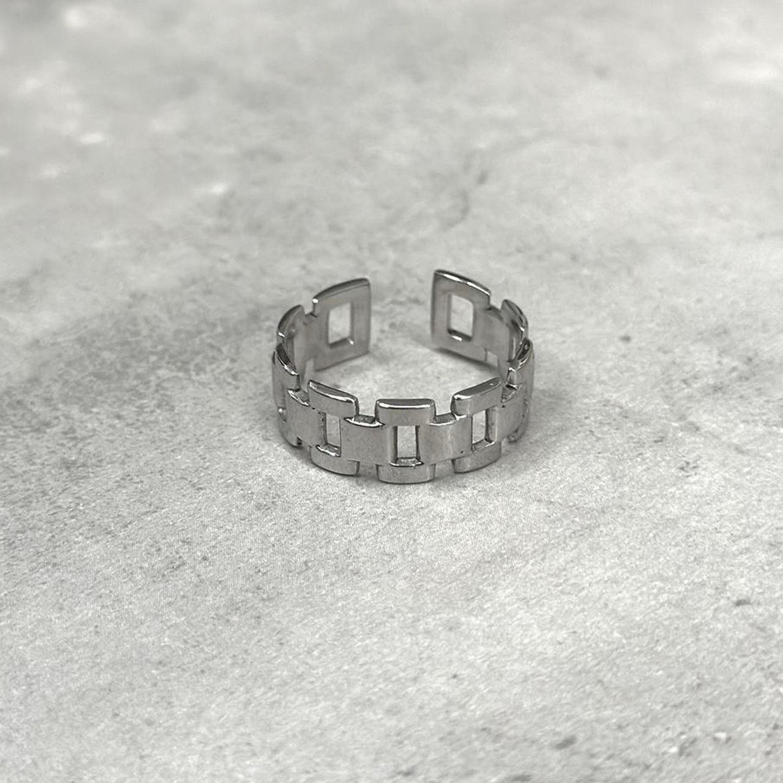 Other Silver ring chain link unique WMNS Size ONE SIZE - 1 Thumbnail