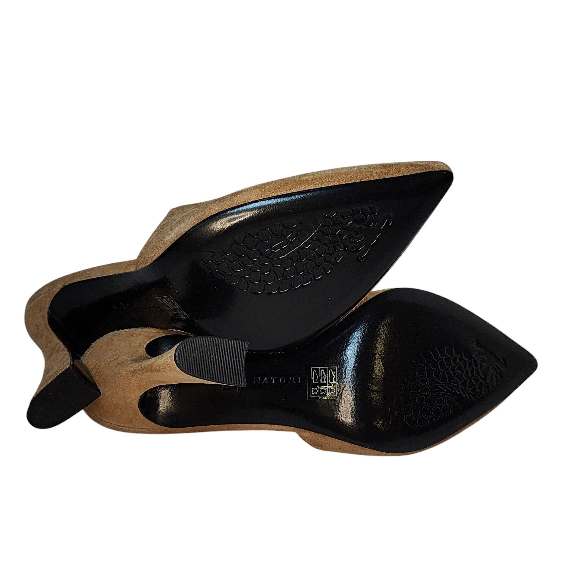 Other Natori Minh Doe/Tan/Beige Suede Pointed Toe Mules Size US 8.5 / IT 38.5 - 5 Thumbnail