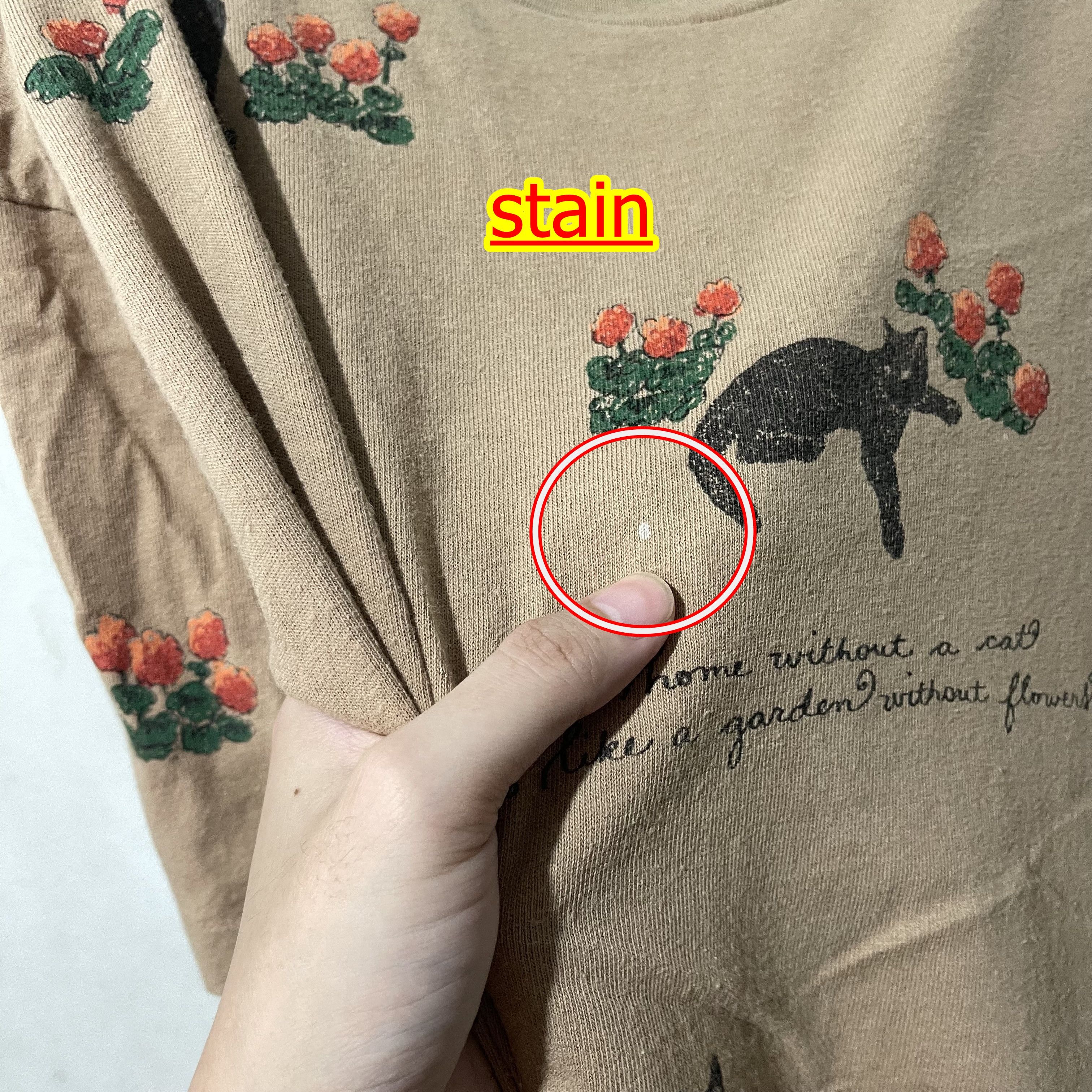 Arts & Science × Vintage Vintage 90s Cat Shirt Size US L / EU 52-54 / 3 - 10 Thumbnail