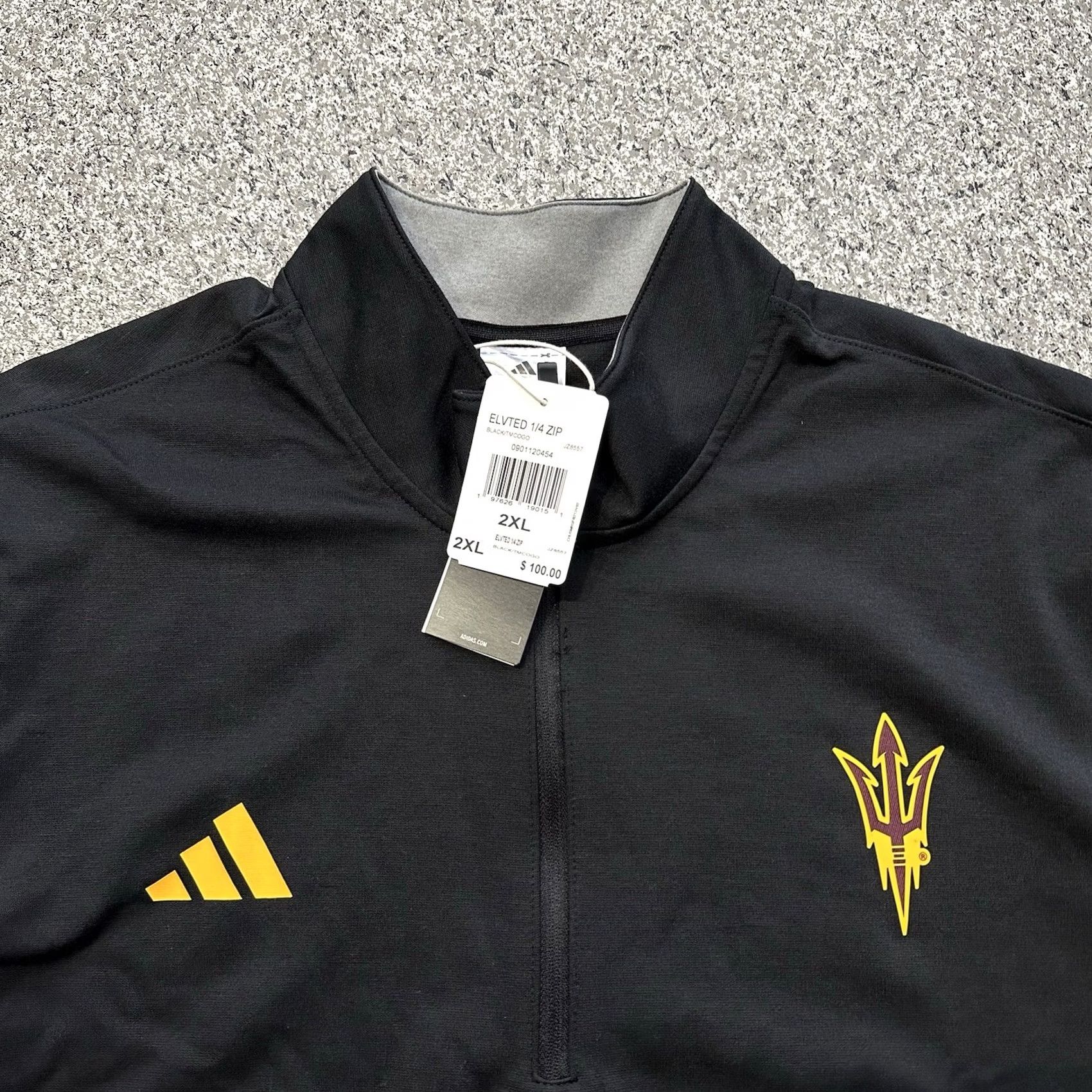 Adidas Adidas Arizona State Sun Devils Pullover 1/4 Zip Mens XXL Coaches Casual Golf Shirt Mens XXL Black 1/4 Zip Adidas Arizona State Sun Devils Pullover Size US XXL / EU 58 / 5 - 2 Thumbnail