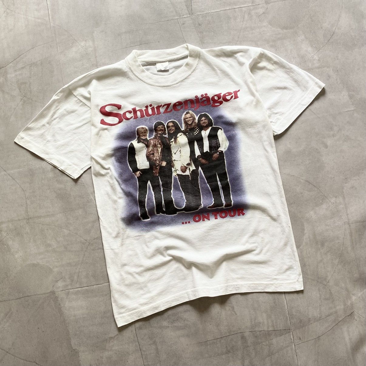 Vintage Schurzenjager Europe Tour Rare Logo T-shirt Rammstein Style Size US S / EU 44-46 / 1 - 1 Thumbnail