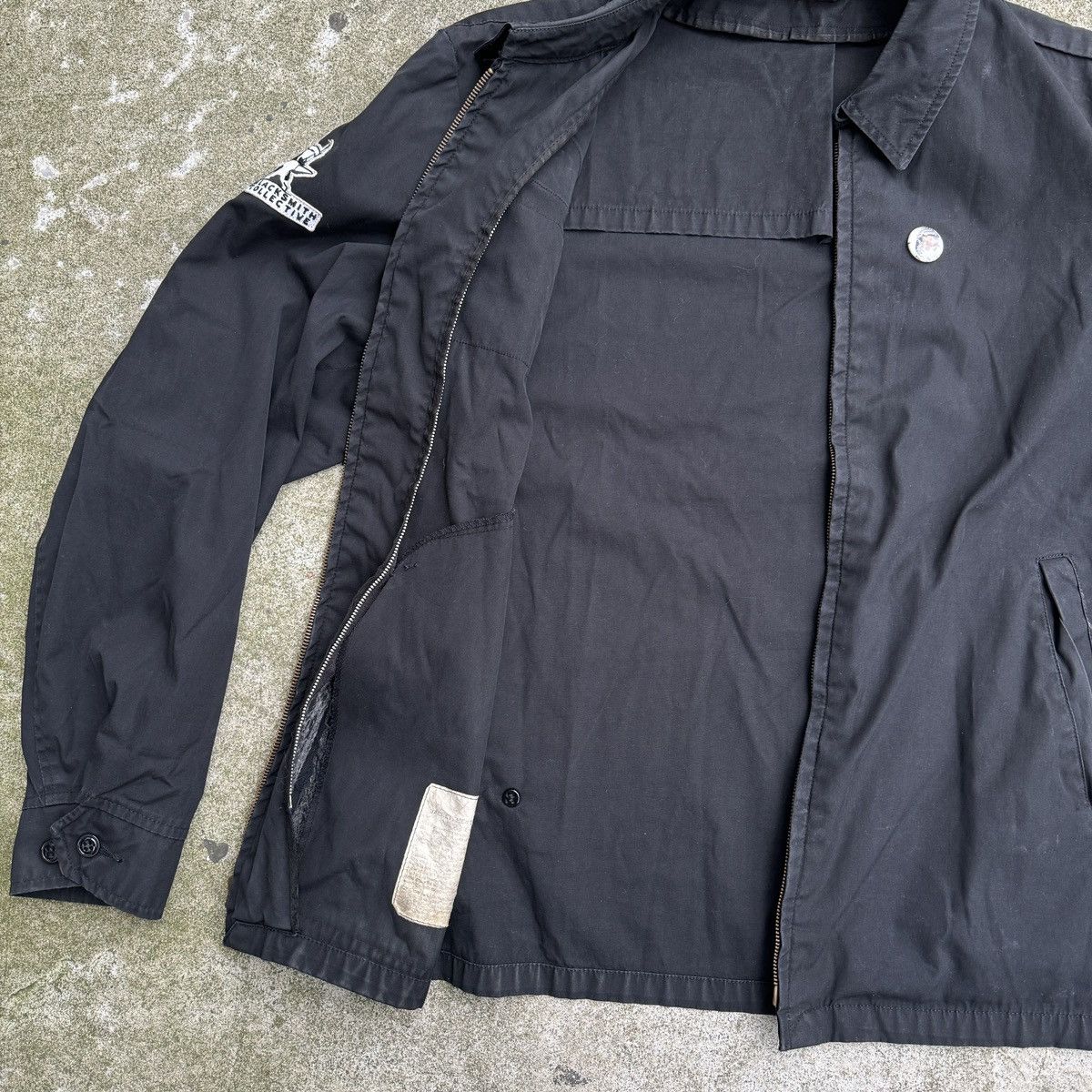 Vintage 80s Faded Zip Up Work Jacket Thrashed Grunge ERD Size US L / EU 52-54 / 3 - 17 Thumbnail