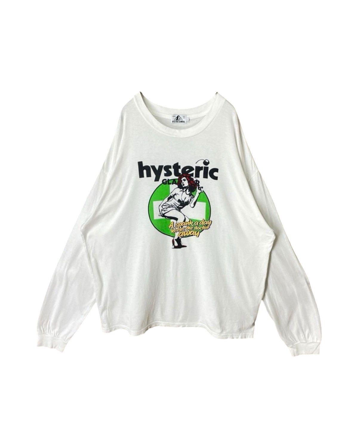 Hysteric Glamour Long Sleeve, White, Size M, Hysteric Girl
