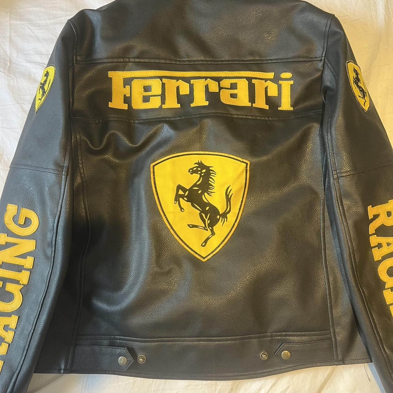 Ferrari × Handmade × Vintage Ferrari cafe Racer Motorcycle Leather ...