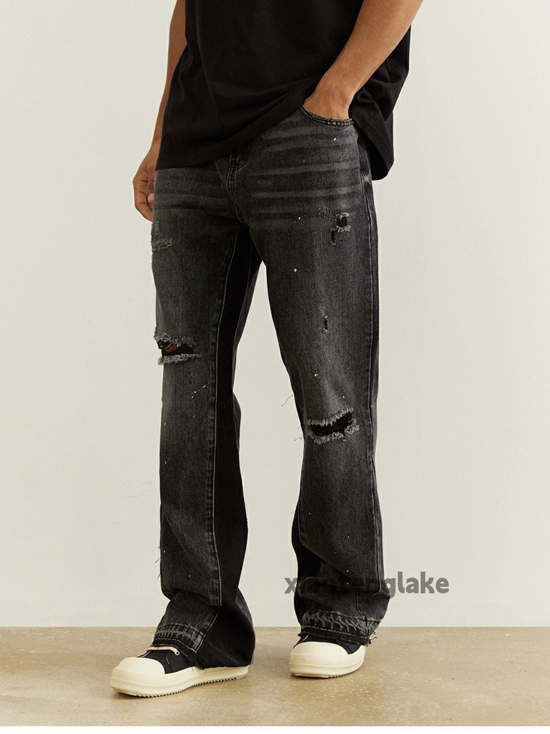 Jean × Vintage washed faded cleanfit punk grunge hiphop paint jeans Size US 34 / EU 50 - 7 Thumbnail