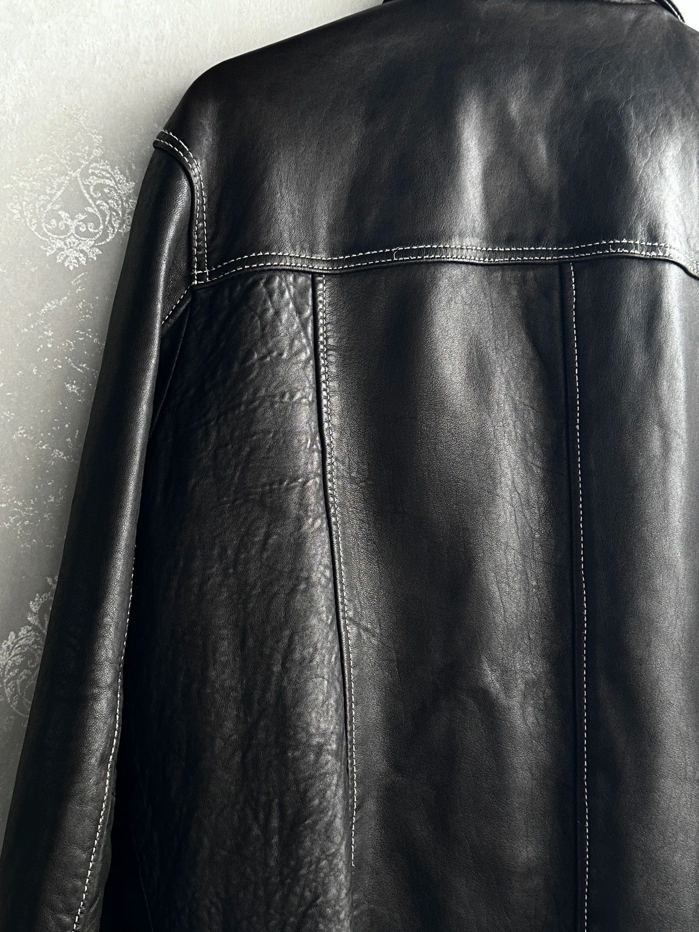 Jean Paul Gaultier Jean Paul Gaultier Four-Pocket Topstitched Sheepskin Jacket Size US L / EU 52-54 / 3 - 3 Thumbnail