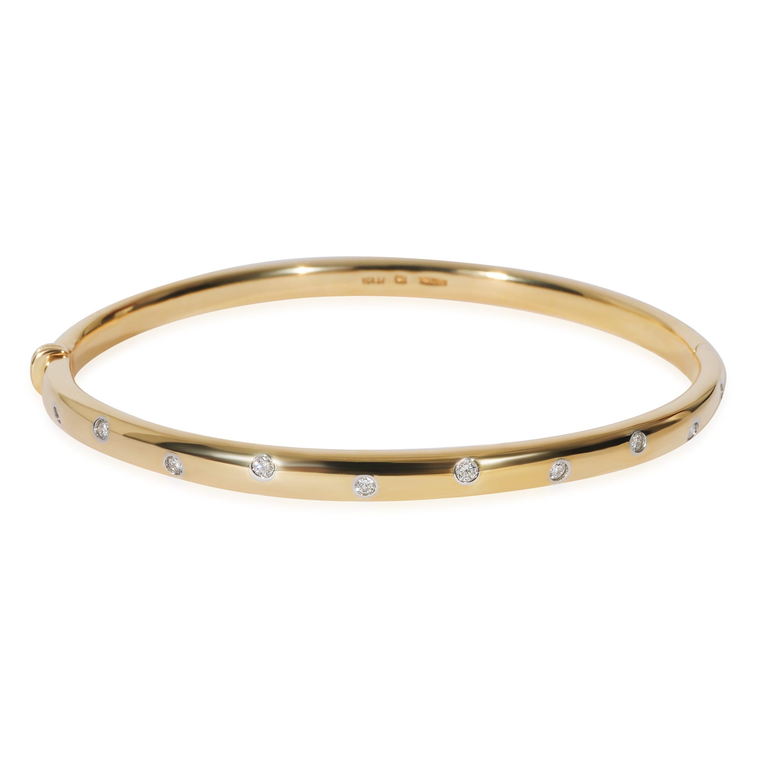 image of Tiffany Co Tiffany & Co. Etoile Diamond Bangle In 18K Yellow Gold 0.2 Ctw, Women's