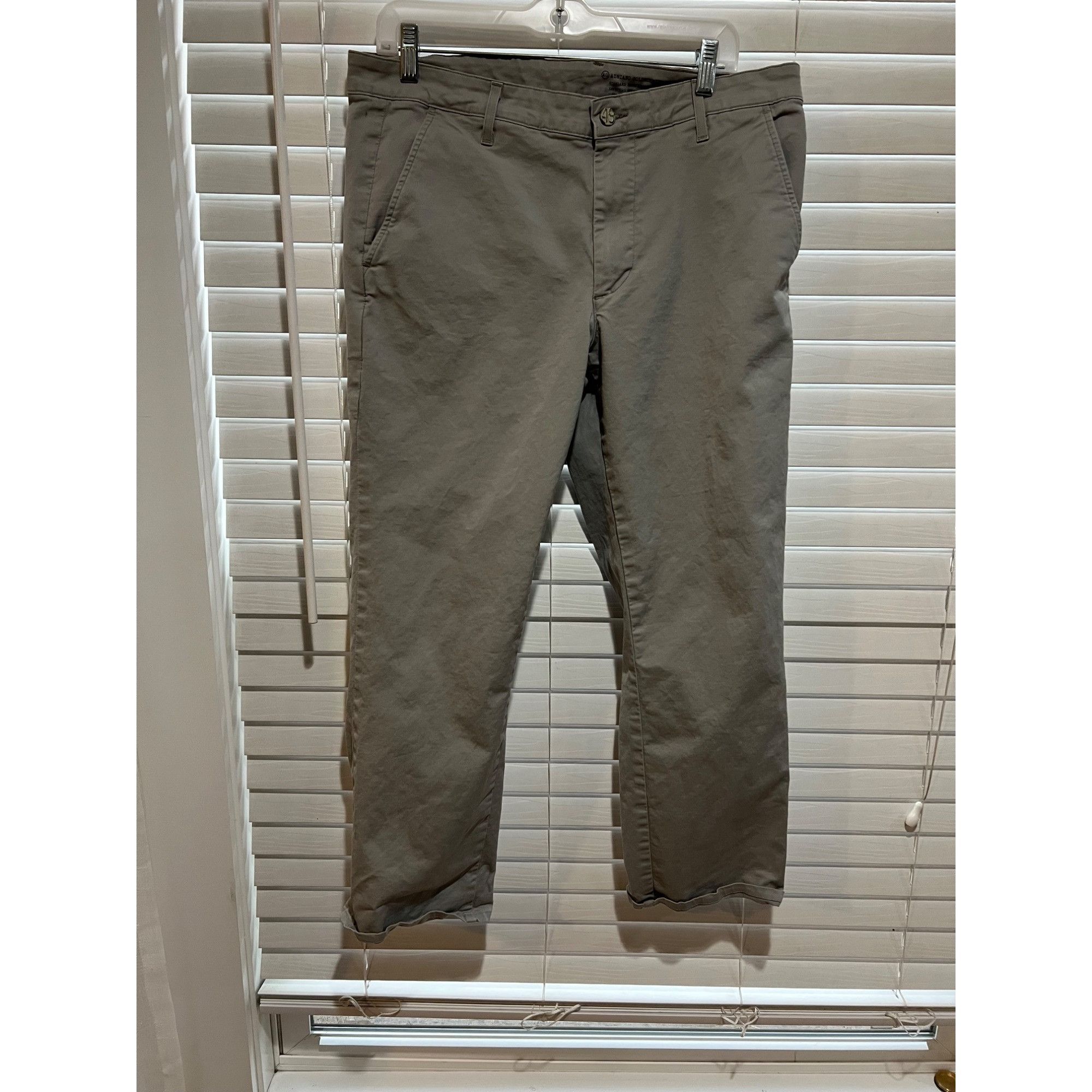 AG Adriano Goldschmied Adriano Goldschmied Straight Leg Gray Chinos - Size 34x28 Size US 34 / EU 50 - 1 Thumbnail