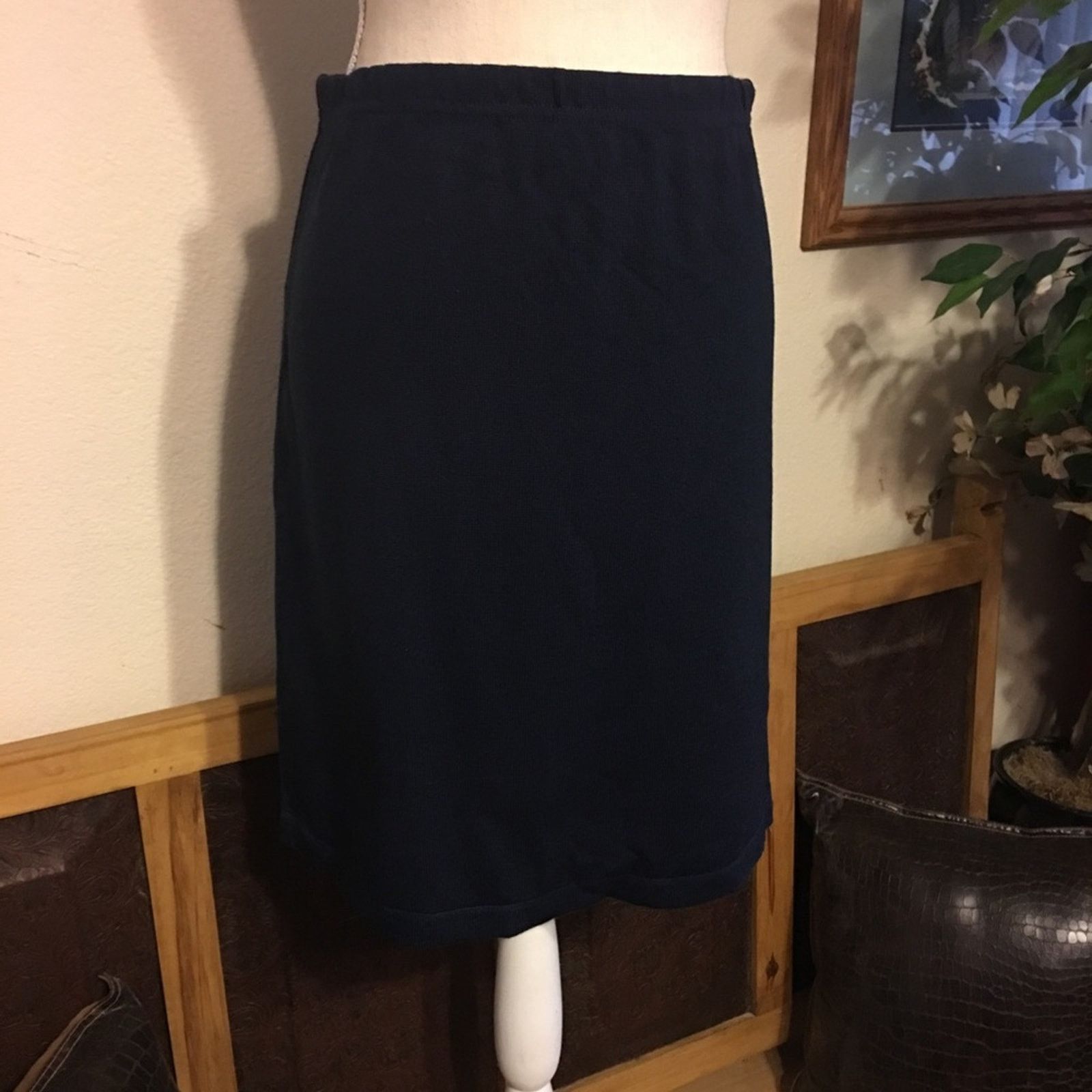 Other Swing navy elastic waist pull on skirt S Size 28" / US 6 / IT 42 - 1 Thumbnail