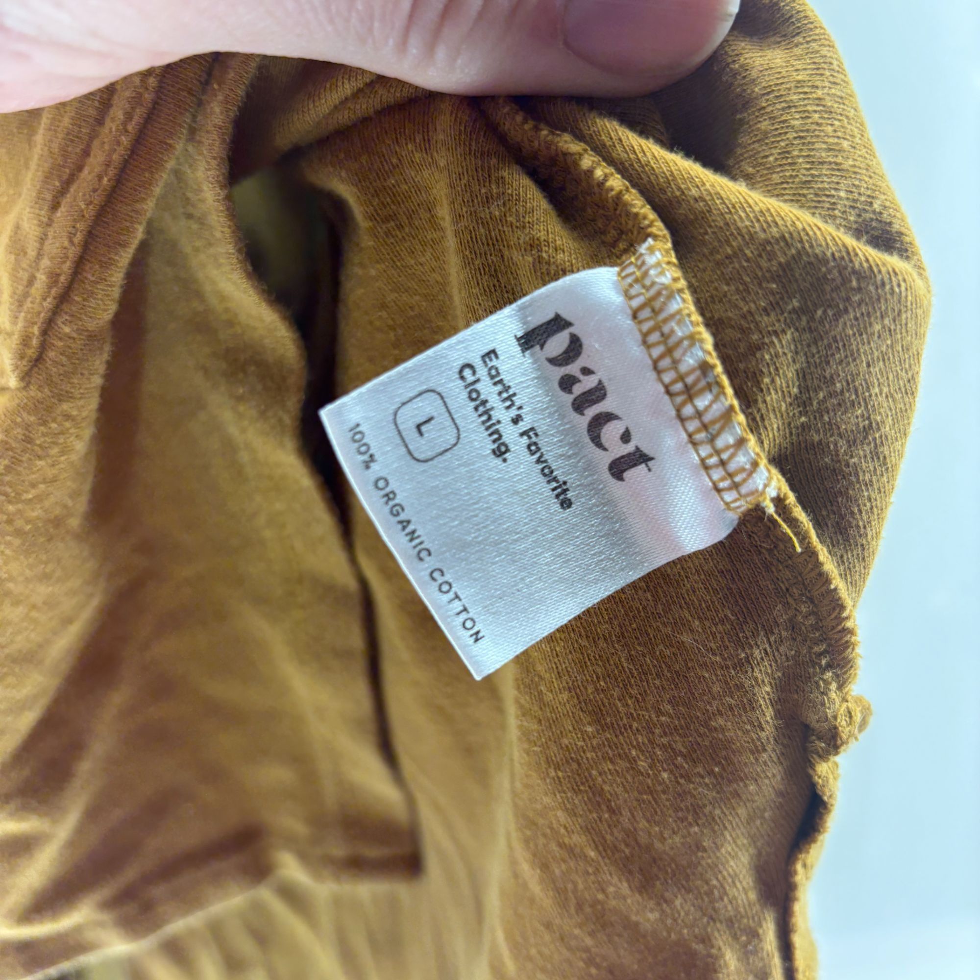 Vintage Pact Women's L Organic Cotton Mustard Hoodie Sweatshirt w/Si Size L / US 10 / IT 46 - 4 Thumbnail