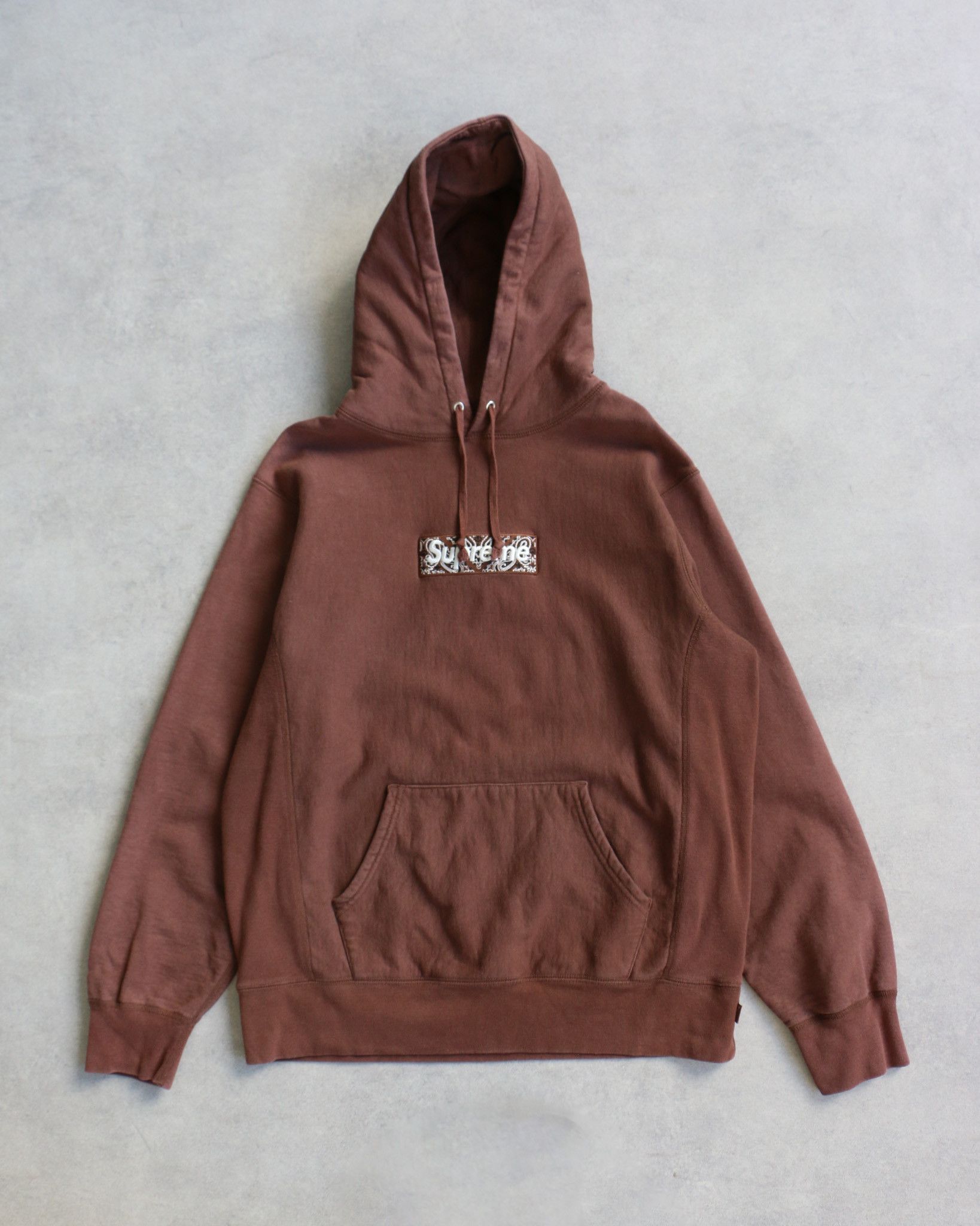 Supreme Supreme Bandana Box Logo Hoodie Dark Brown | Grailed