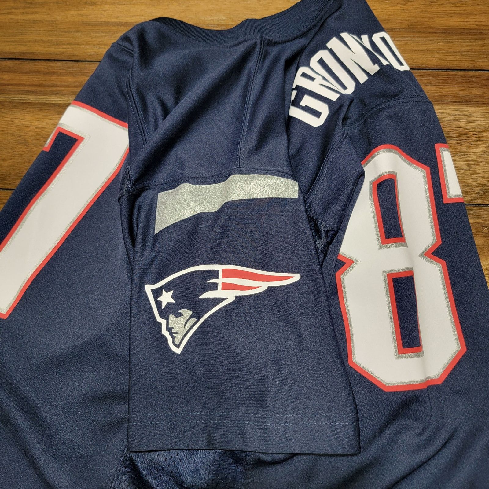 NFL NFL New England Patriots Jersey #87 Gronkowski -Adult Med Size M / US 6-8 / IT 42-44 - 3 Thumbnail