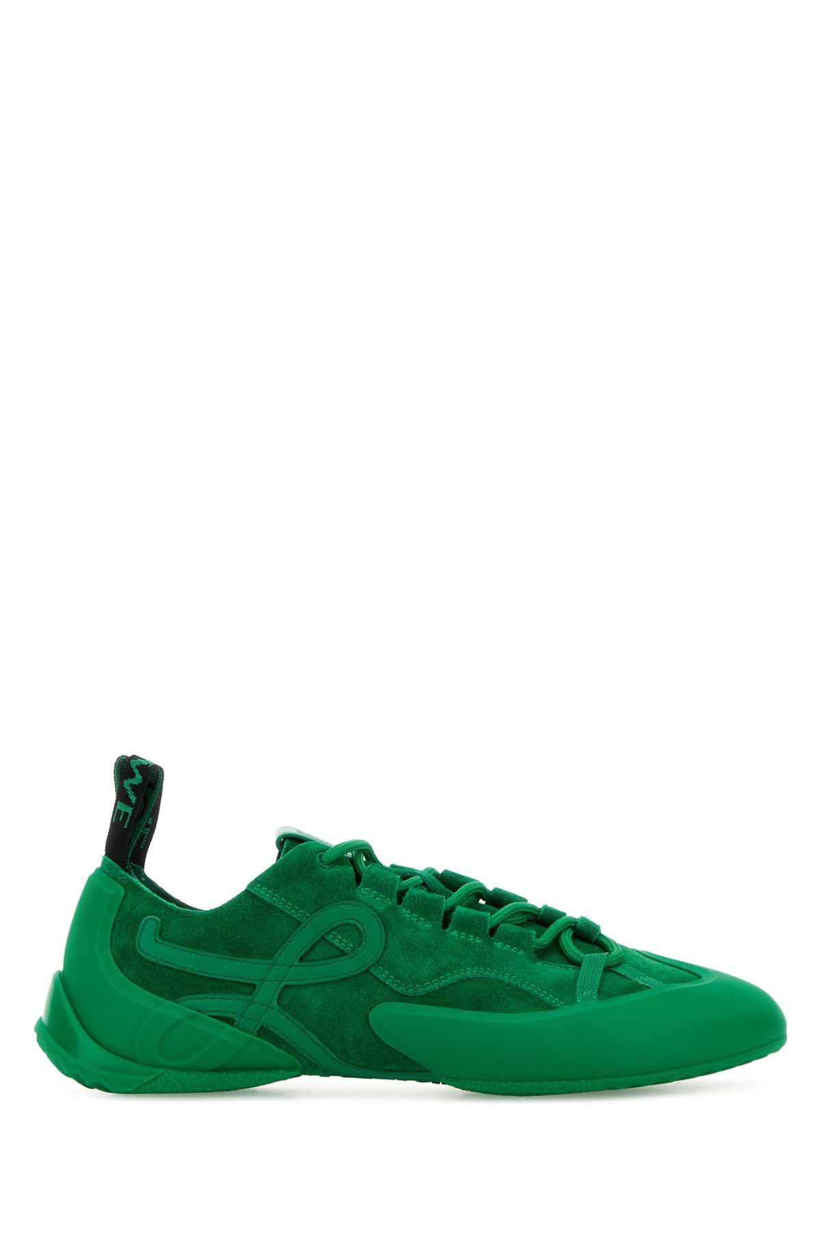 Loewe Green Suede Grip Sneakers Size US 10 / IT 40 - 1 Thumbnail