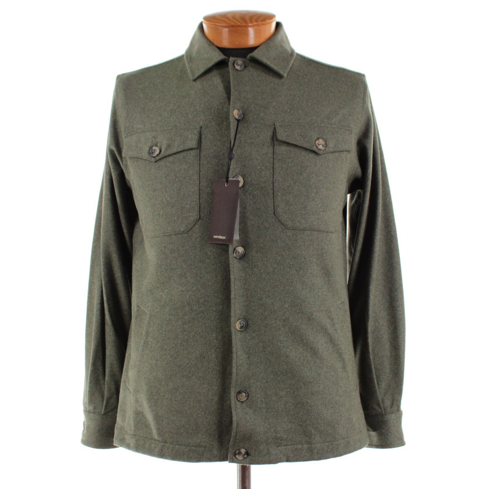 Other Windsor Overshirt Size S US In Green Cashmere Blend Size US S / EU 44-46 / 1 - 1 Thumbnail