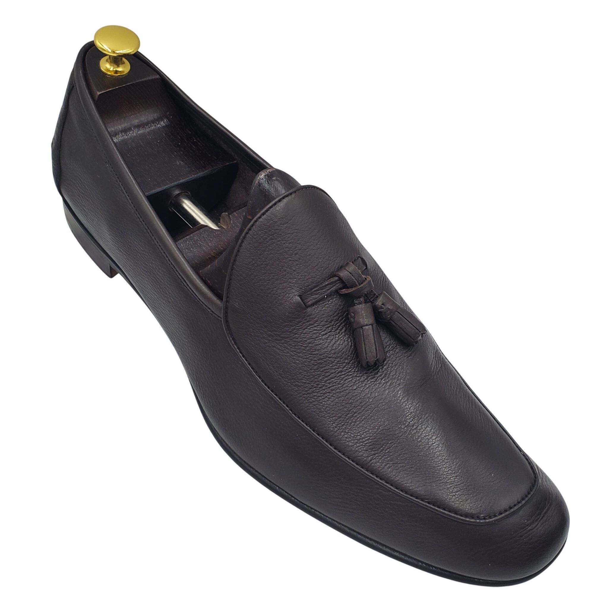 Other Italy Ermenegildo Zegna Men's Size 13US/12EU Brown leather t Size US 13 / EU 46 - 7 Thumbnail