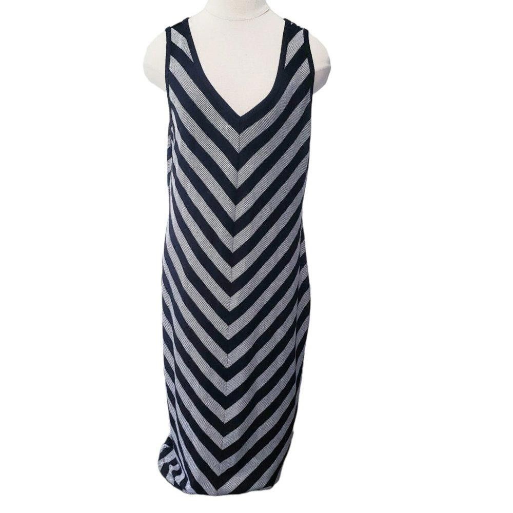 Mossimo CT489 Mossimo Bray & Black Chevron Striped Dress XXL Size XXL / US 16-18 / IT 52-54 - 1 Thumbnail