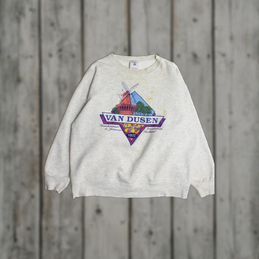 X-LARGE VINTAGE Van Dusen Sweatshirt 1990s X-Large Gray Amsterdam Holland 10111 Sweatshirts Unisex Adults Mens Womens Size US XL / EU 56 / 4 - 1 Thumbnail