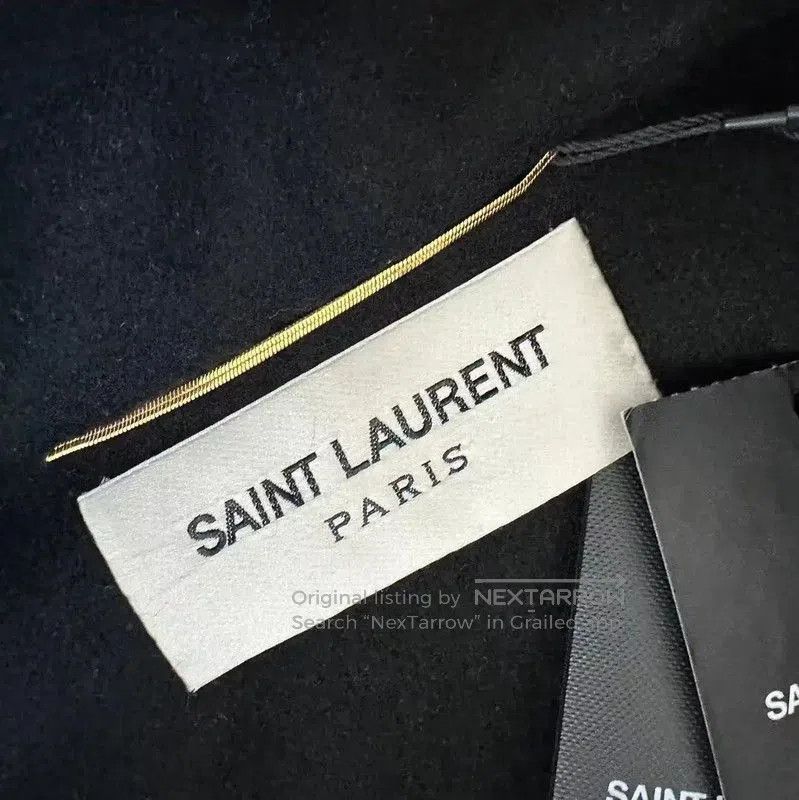 Yves Saint Laurent YSL Black Wool Women's Coat for Spring and Autumn . Size S / US 4 / IT 40 - 5 Thumbnail