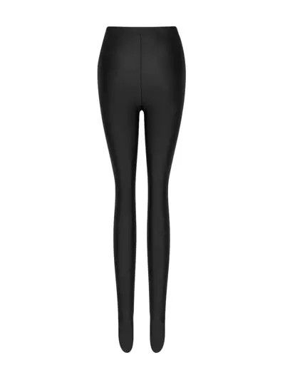 Saint Laurent Paris o1b1hav111124 Tights in Shiny Jersey in Black Size 28" / US 6 / IT 42 - 3 Thumbnail
