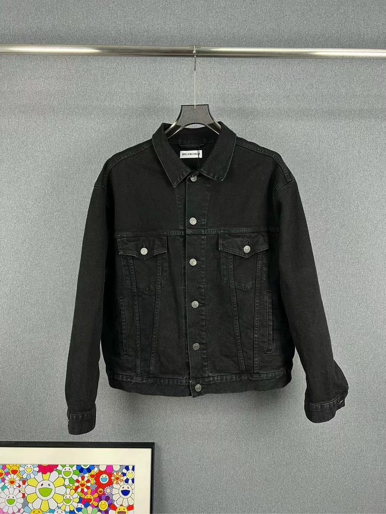 Balenciaga Balenciaga Back rhinestone letter LOGO denim jacket 2503-Ne Size XXS / US 00 / IT 34 - 2 Thumbnail