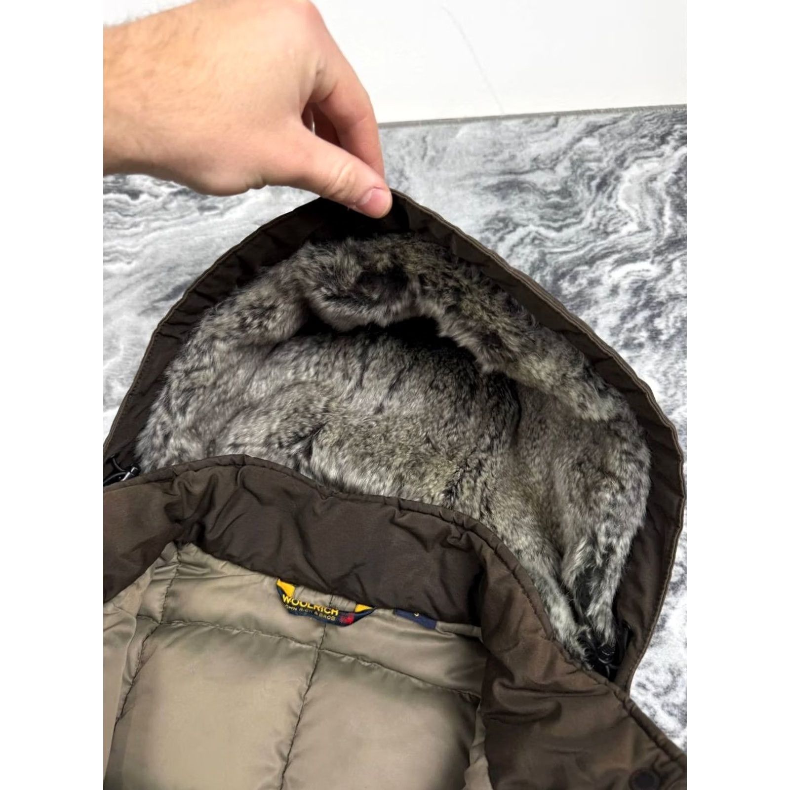 Vintage Woolrich Jacket Parka Hooded Woolrich Winter Women S Brown Down Fur Hooded Parka Jacket Size S Brown Women Size S / US 4 / IT 40 - 5 Thumbnail