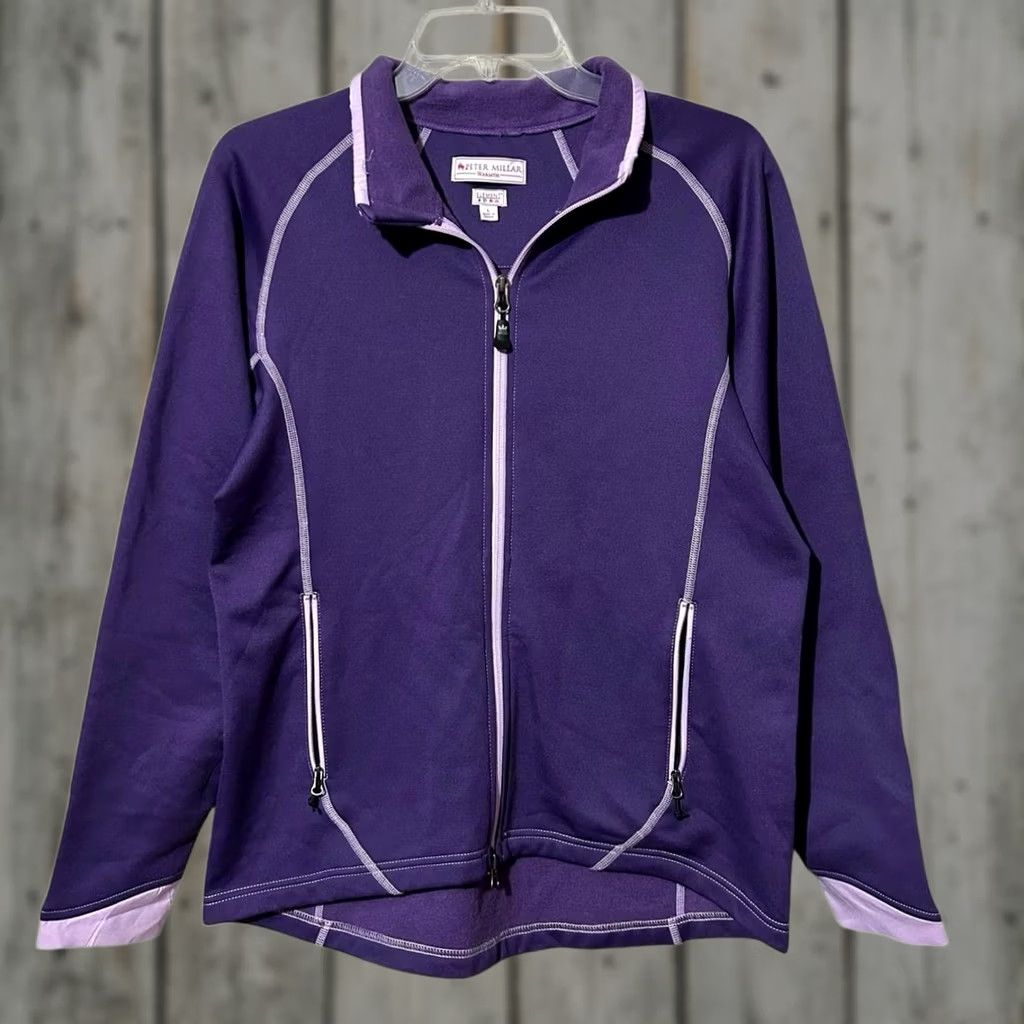 Peter Millar Peter Millar Women Jacket Women L Full Zip Purple Golf Warmth Element Colorful Basic Outer Shell Polyester Modern Size L / US 10 / IT 46 - 1 Thumbnail