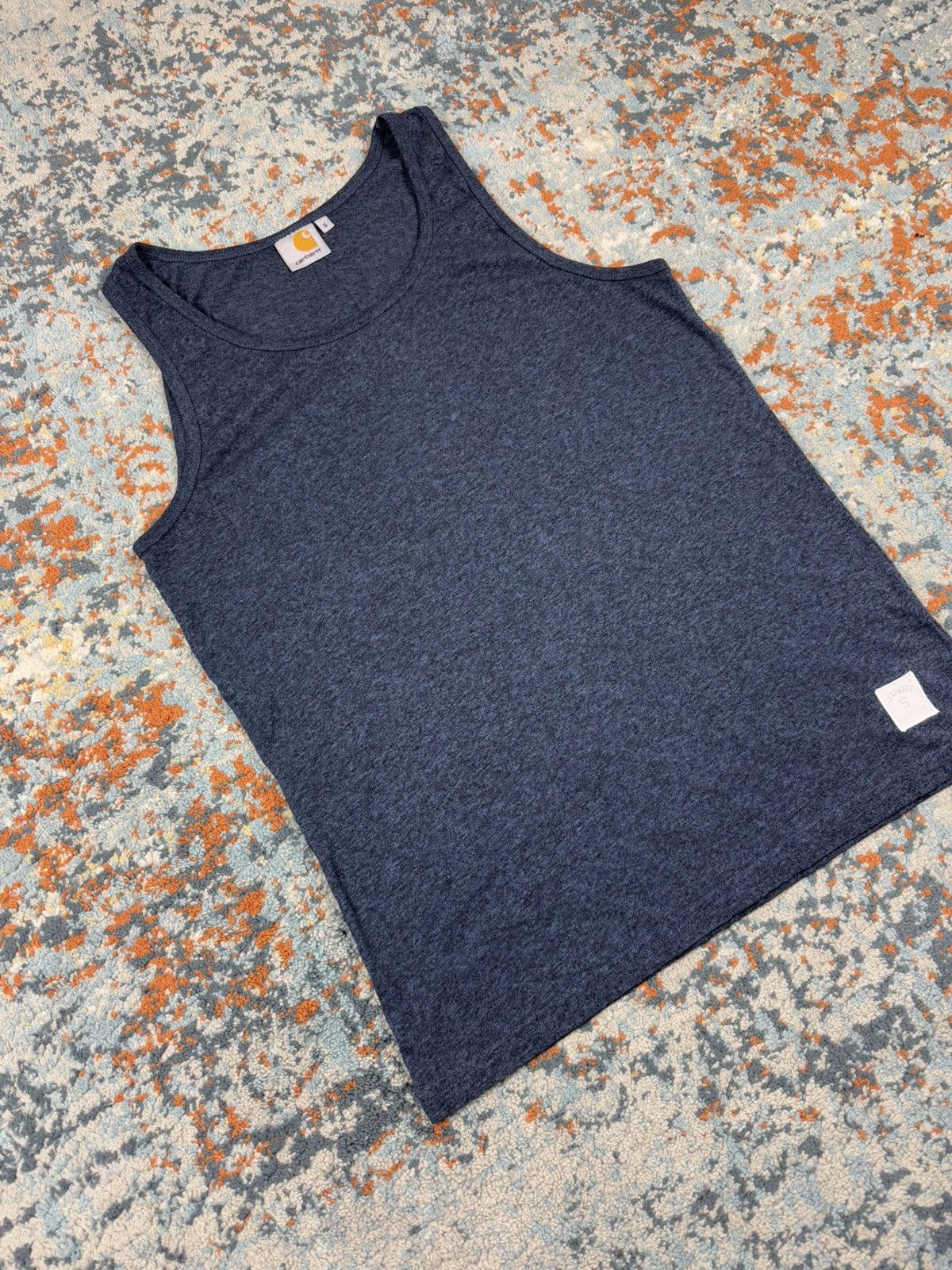 Carhartt × Vintage Vintage y2k Carhartt melange dark blue tank top sleeveless Size US S / EU 44-46 / 1 - 3 Thumbnail