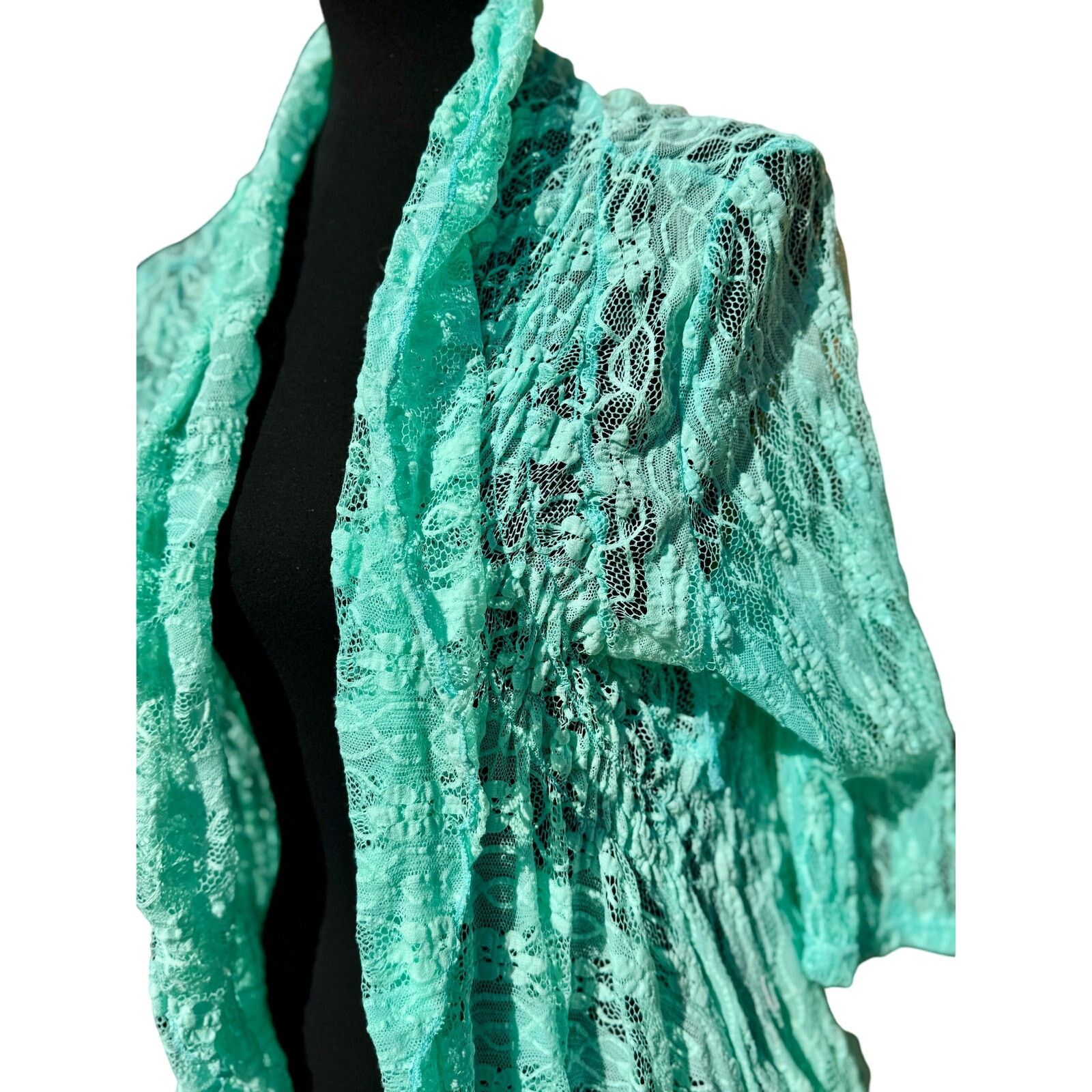 Other Lady Noiz Lace Cardigan | Mint Green | Size XL Size XL / US 12-14 / IT 48-50 - 3 Thumbnail