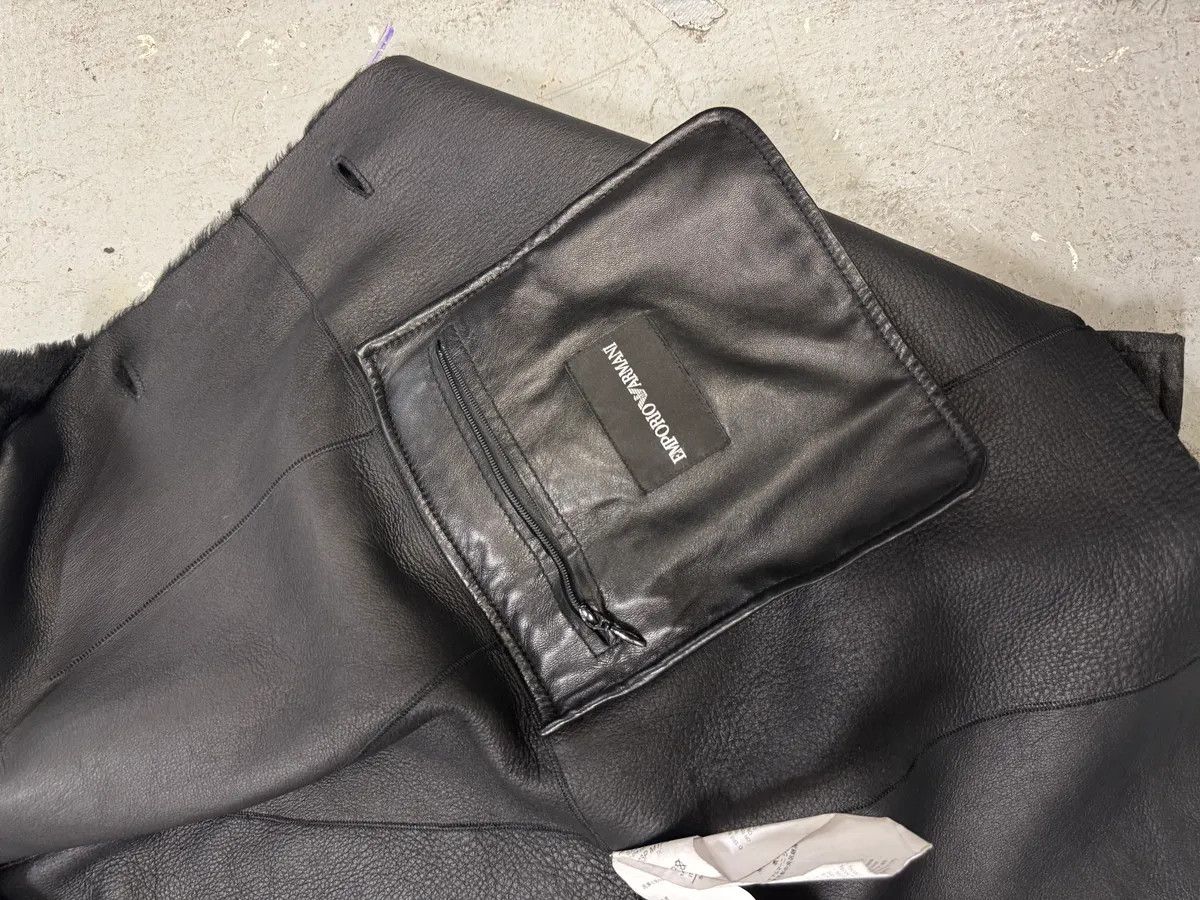 Emporio Armani FW2013 Emporio Armani Black Sherling Wool Sleeves Jacket Size US L / EU 52-54 / 3 - 9 Thumbnail